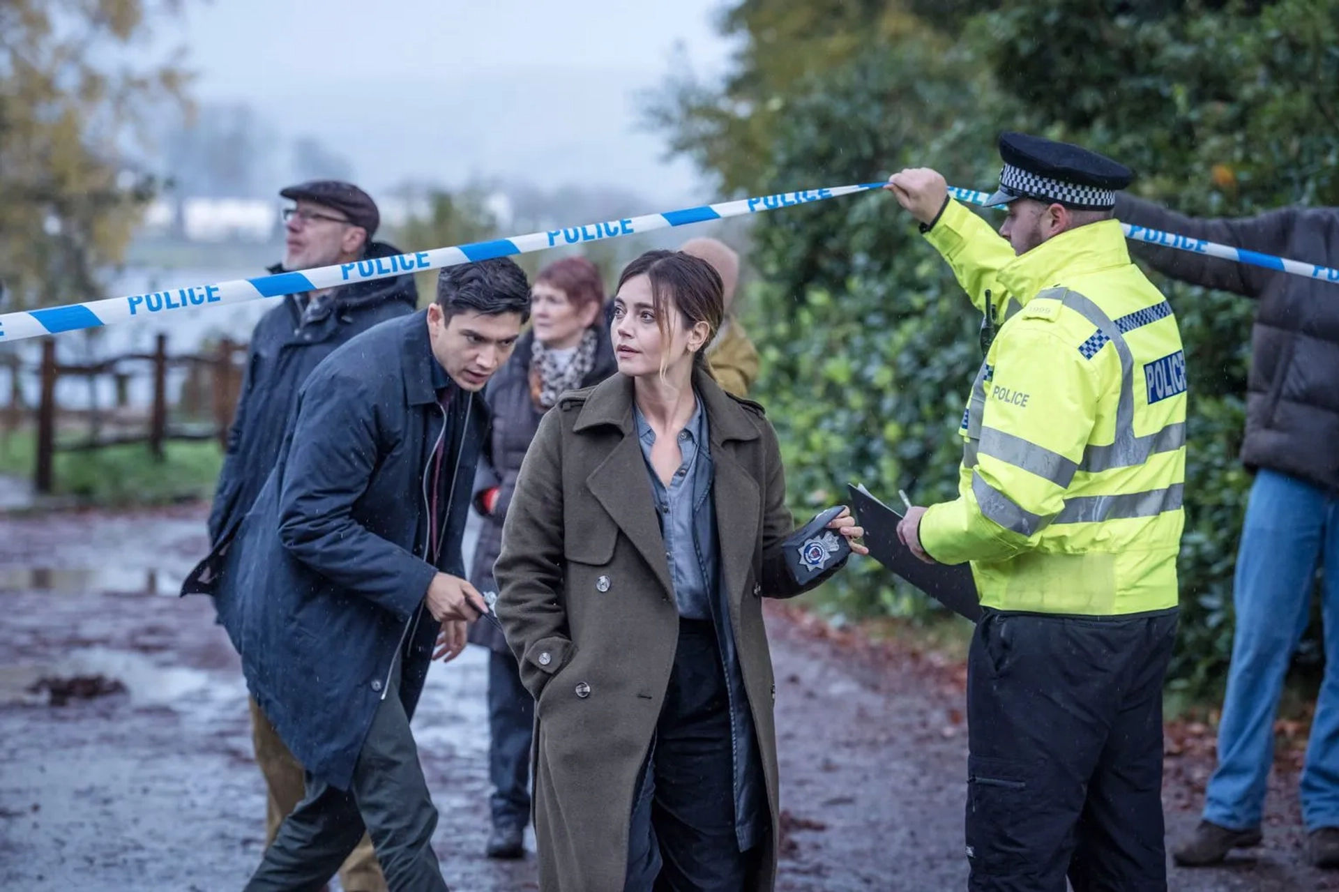 Jenna Coleman and Archie Renaux in The Jetty (2024)