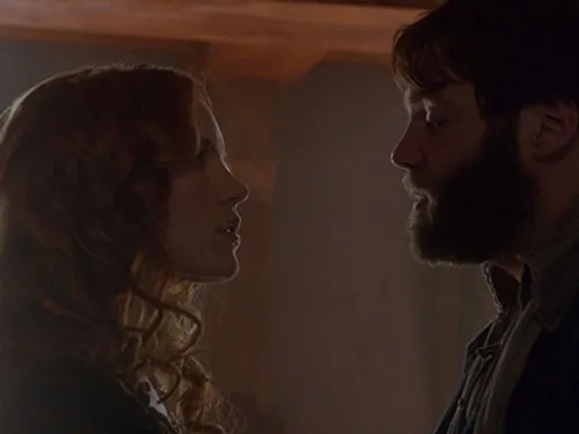 Seth Gabel and Tamzin Merchant in Salem (2014)