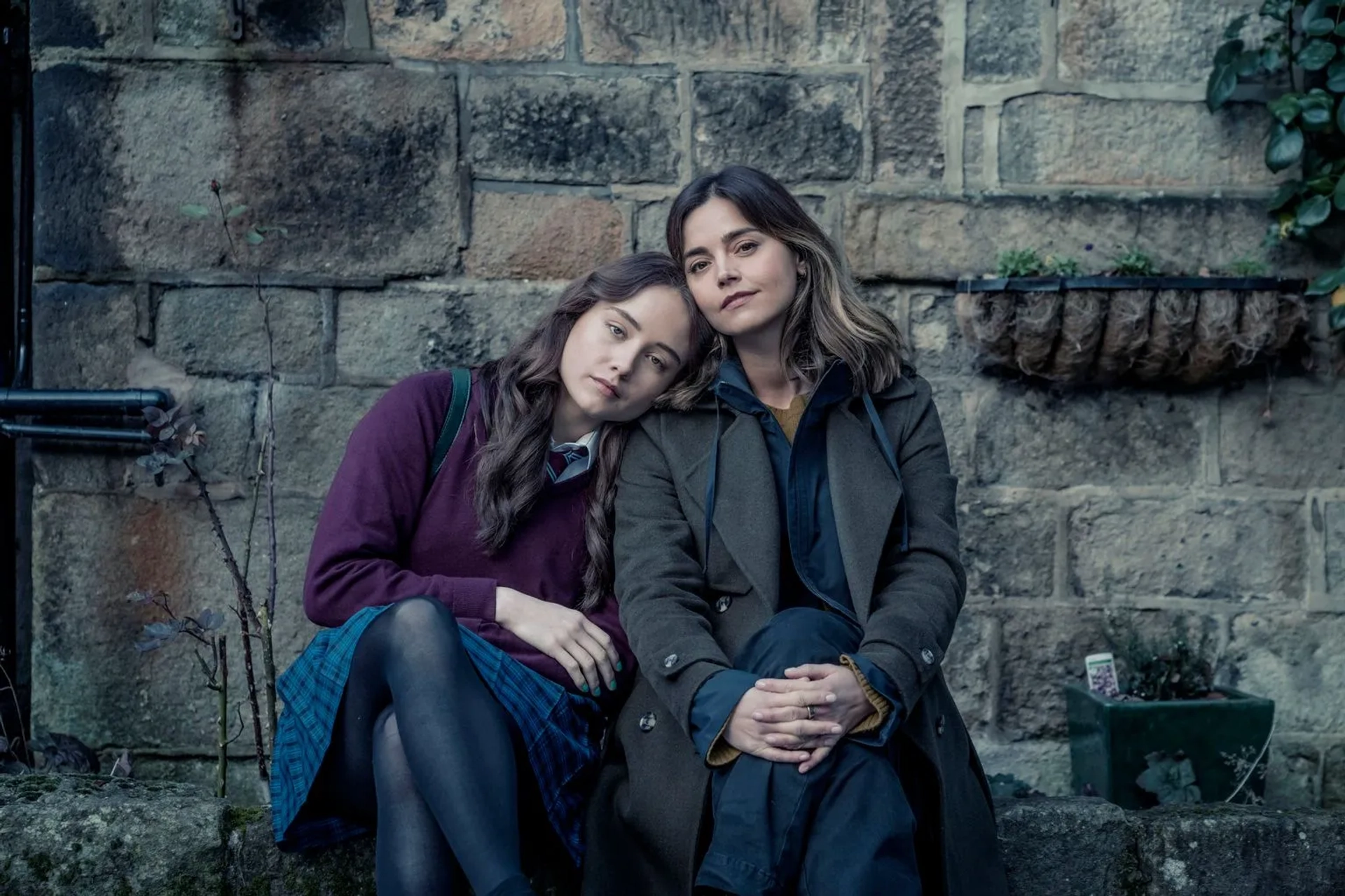 Jenna Coleman and Ruby Stokes in The Jetty (2024)