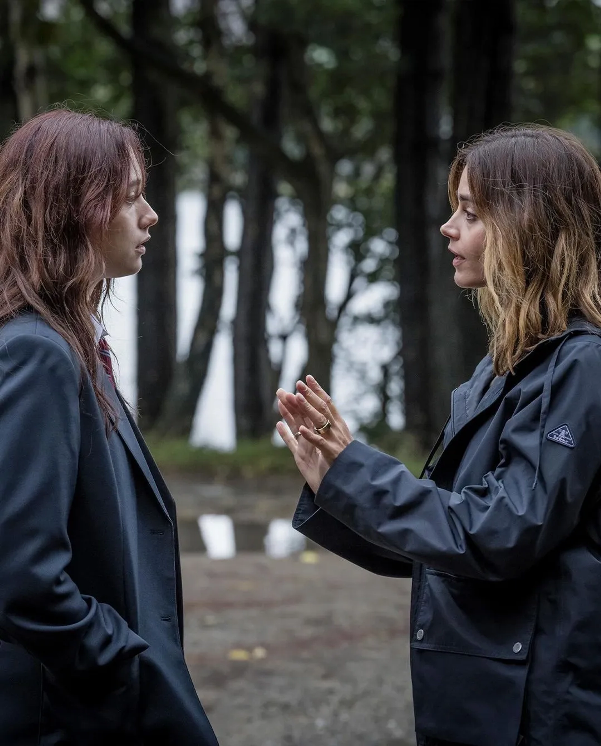 Jenna Coleman and Ruby Stokes in The Jetty (2024)