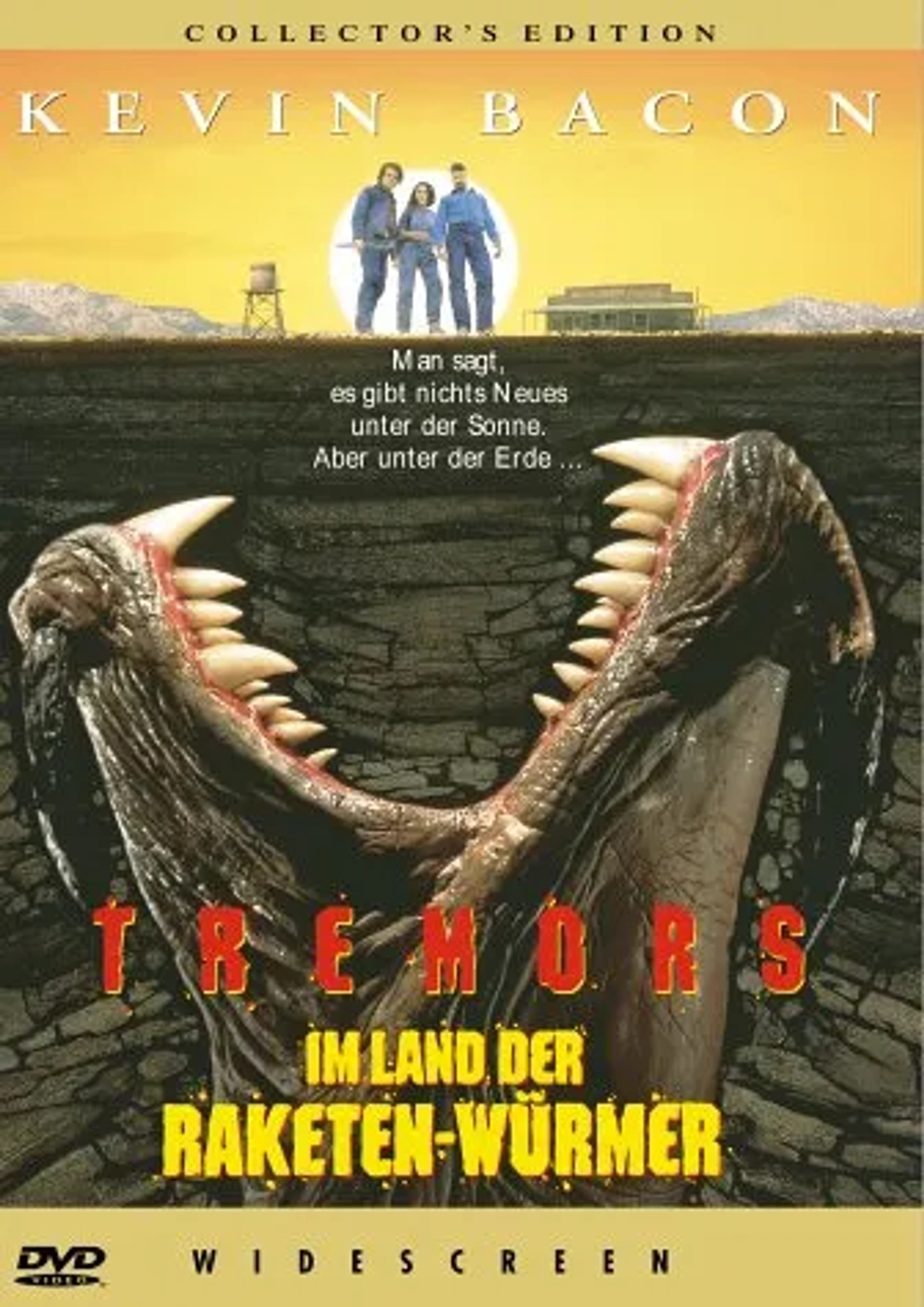 Kevin Bacon, Finn Carter, and Fred Ward in Tremors (1990)