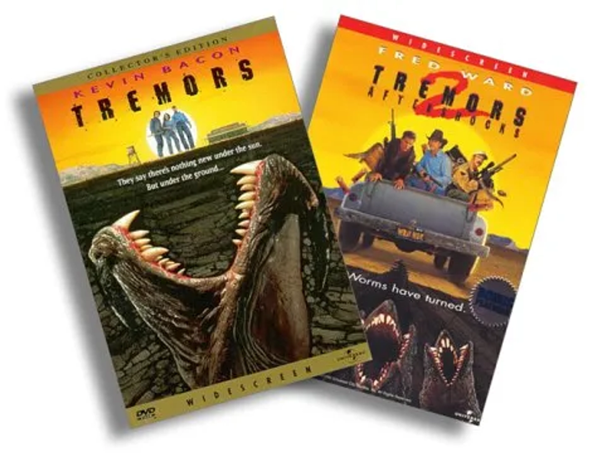 Kevin Bacon, Finn Carter, and Fred Ward in Tremors (1990)