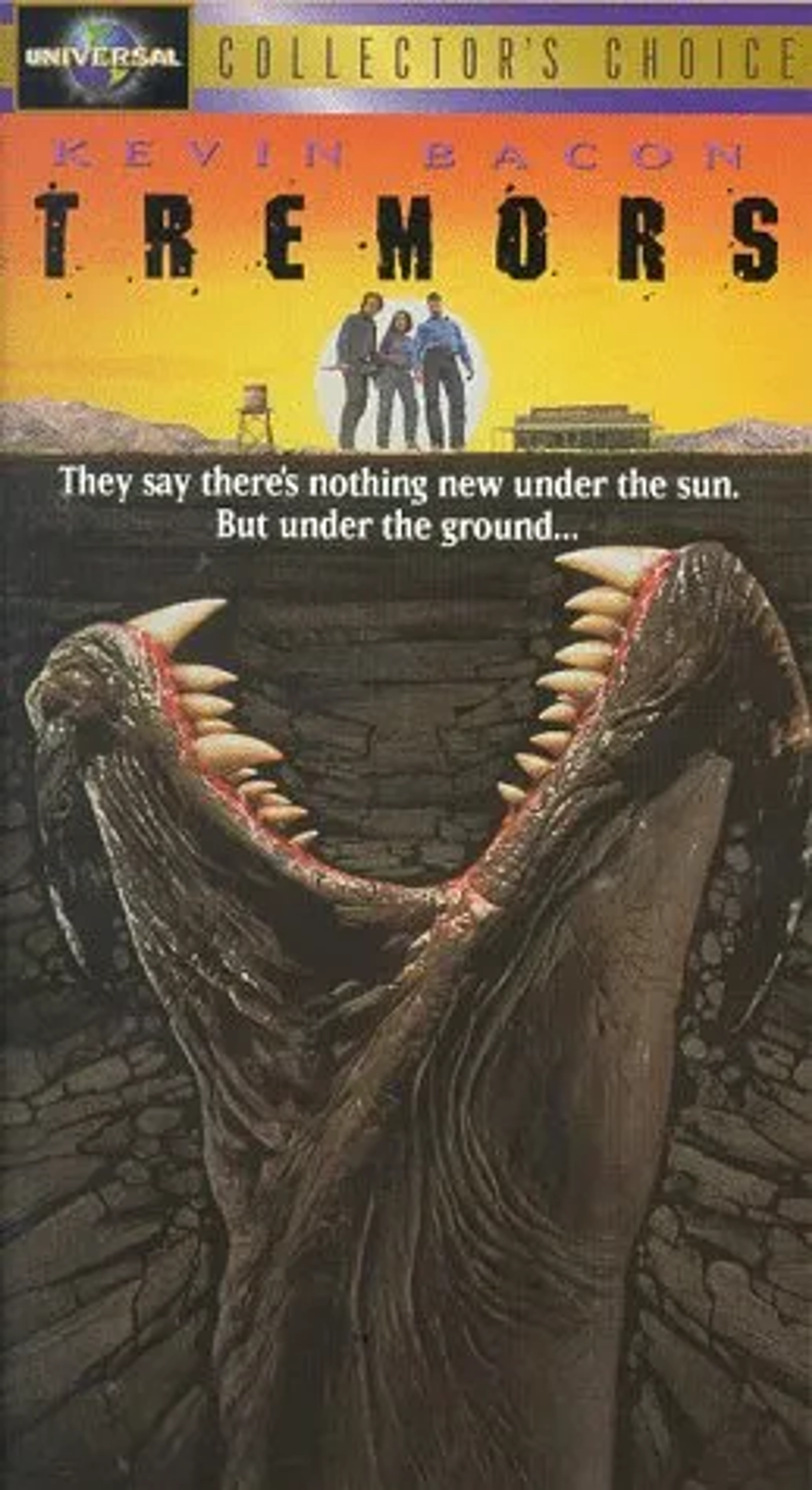 Kevin Bacon, Finn Carter, and Fred Ward in Tremors (1990)