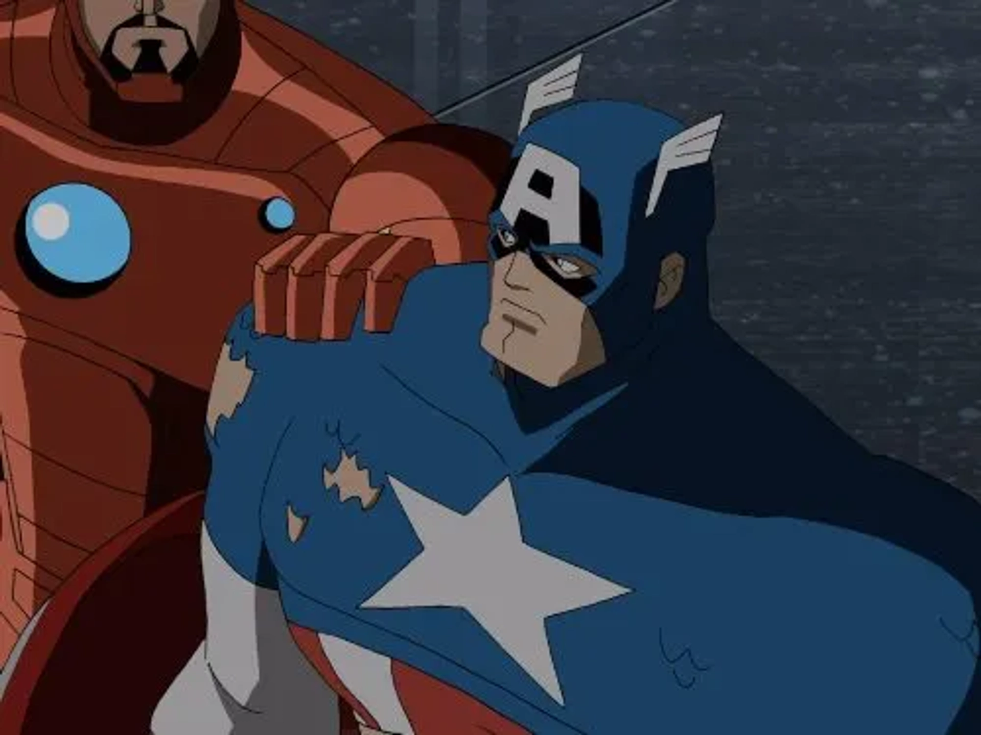 Brian Bloom and Eric Loomis in The Avengers: Earth's Mightiest Heroes (2010)