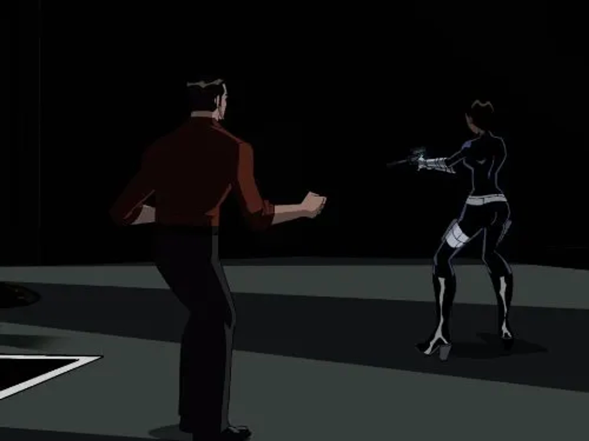Kari Wuhrer and Eric Loomis in The Avengers: Earth's Mightiest Heroes (2010)