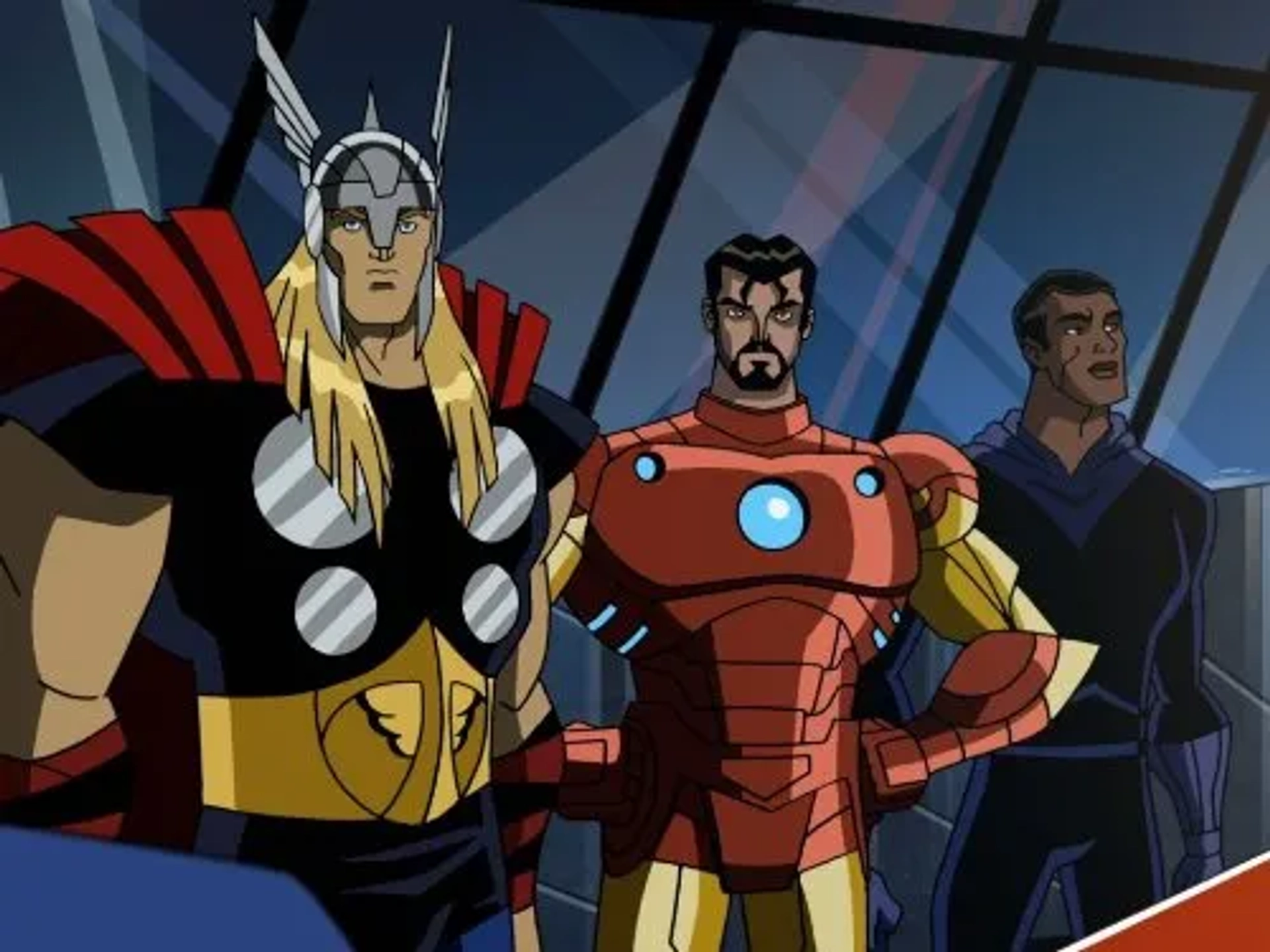 Eric Loomis, James Mathis III, and Rick D. Wasserman in The Avengers: Earth's Mightiest Heroes (2010)