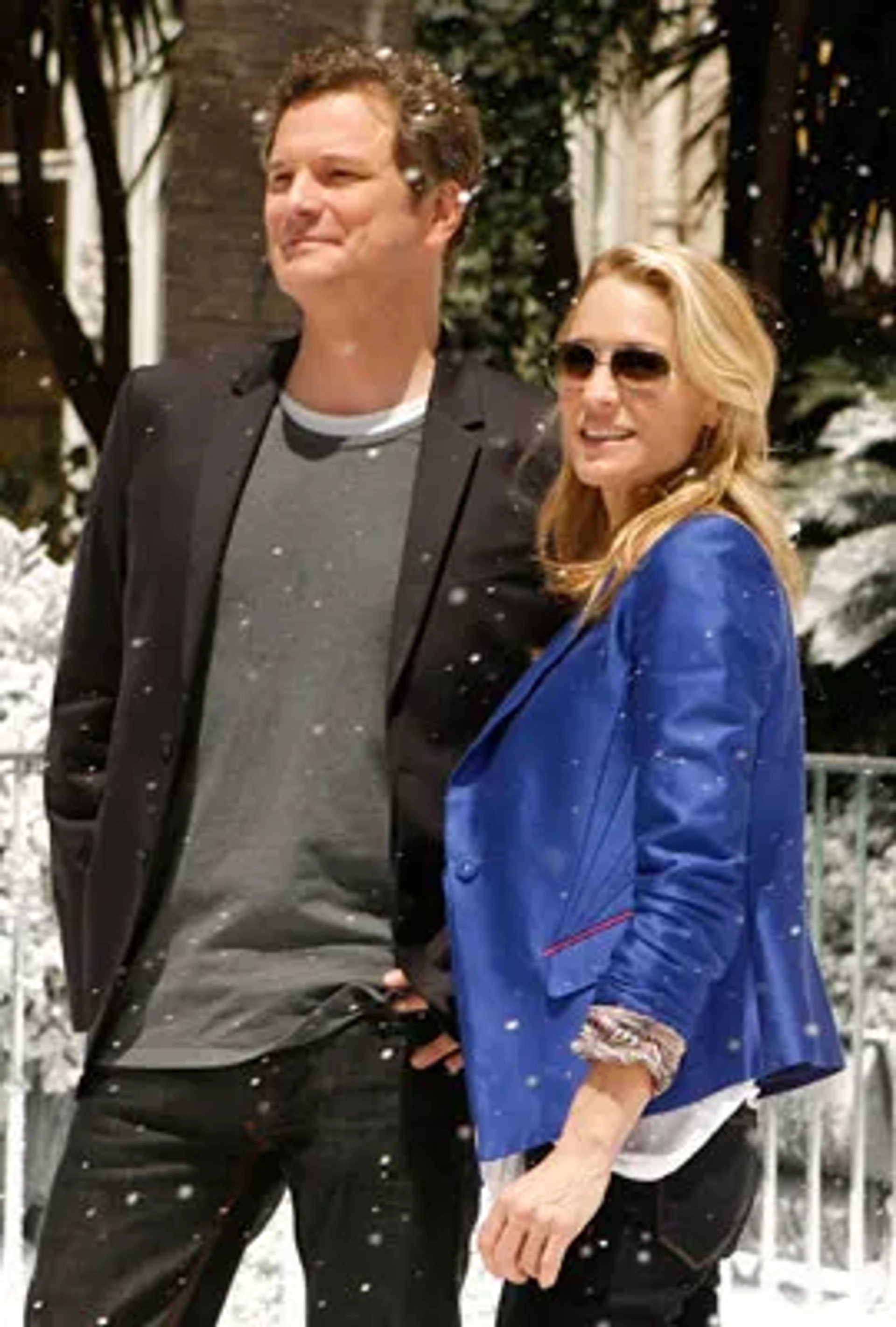 Colin Firth and Robin Wright at an event for A Christmas Carol (2009)