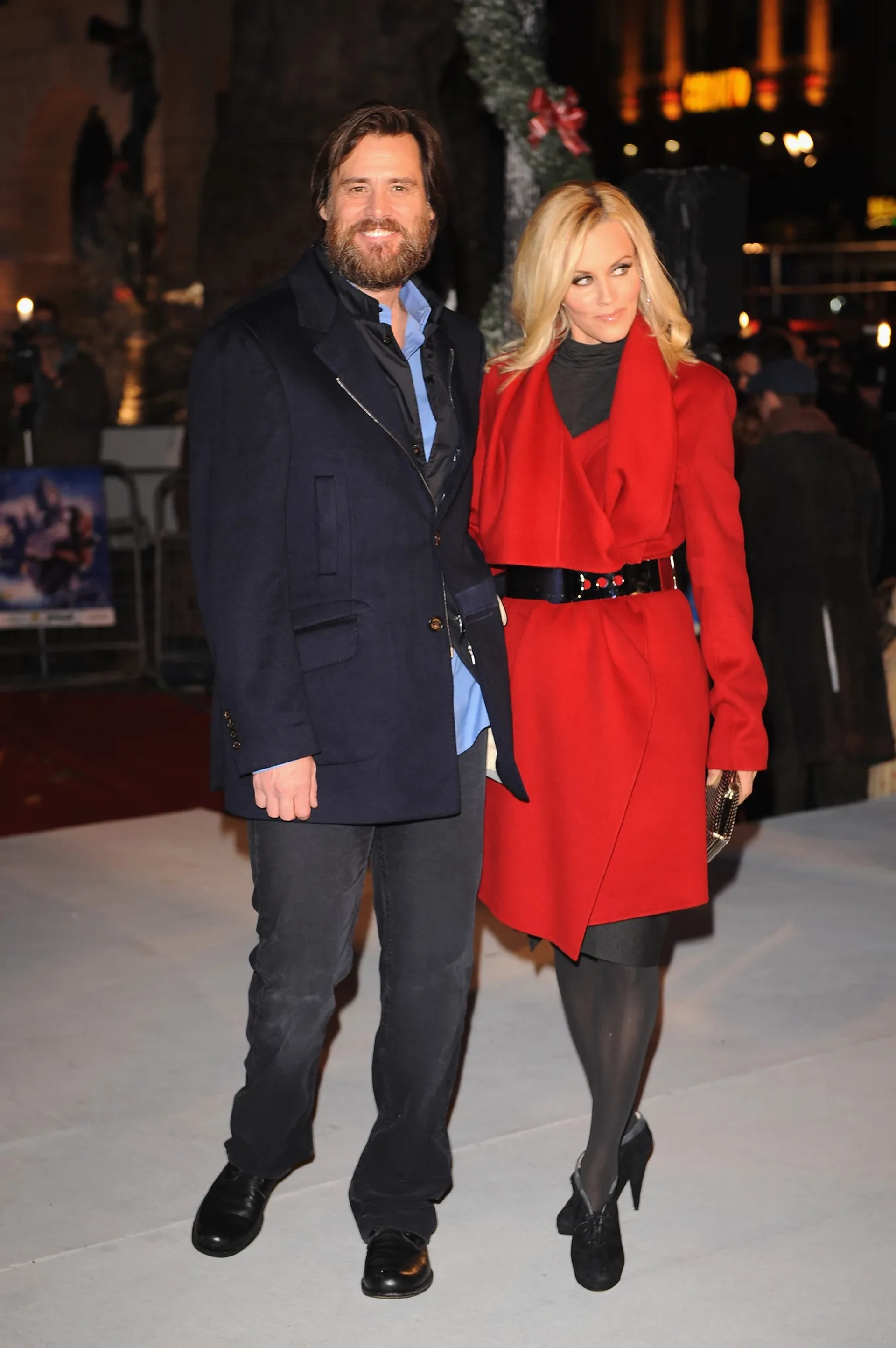 Jim Carrey and Jenny McCarthy-Wahlberg at an event for A Christmas Carol (2009)
