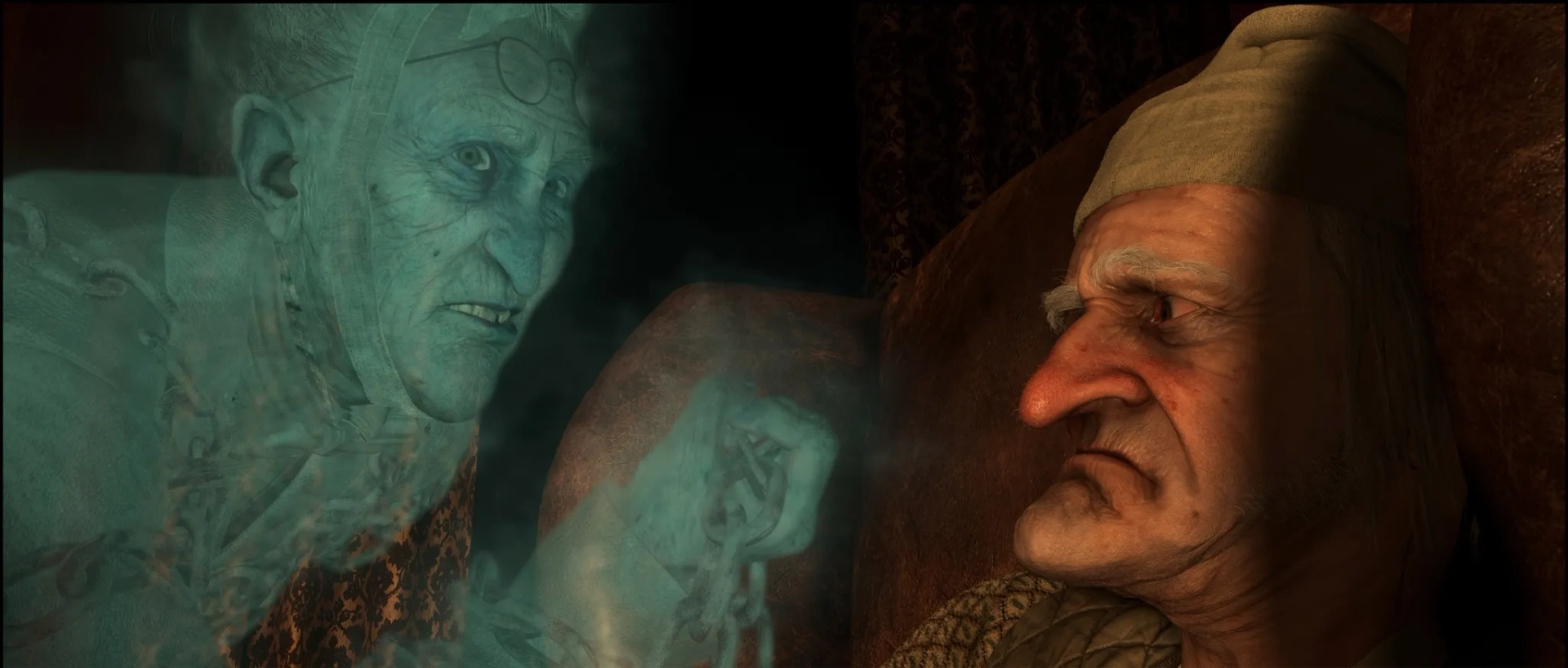Jim Carrey and Gary Oldman in A Christmas Carol (2009)