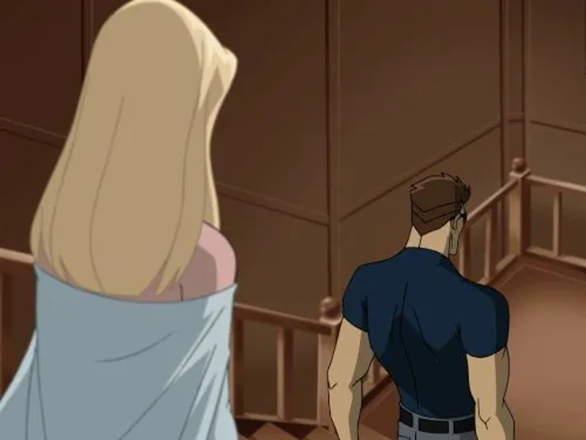 Nolan North and Kari Wahlgren in Wolverine and the X-Men (2008)