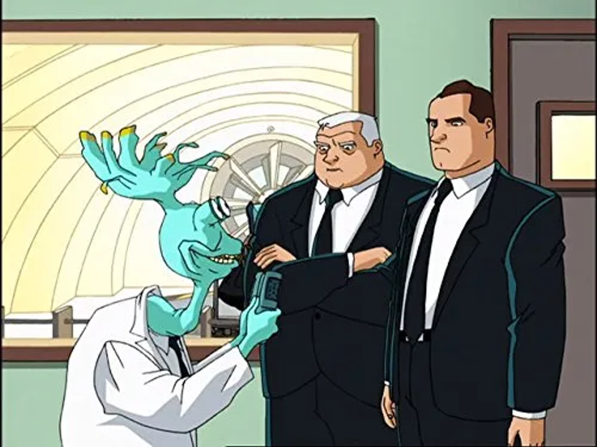 Gregg Berger and Charles Napier in Men in Black: The Series (1997)
