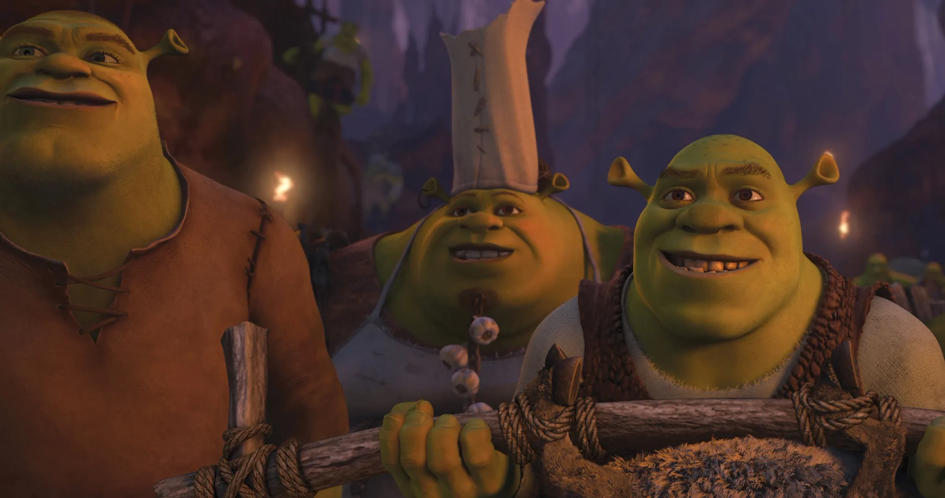 Mike Myers, Jon Hamm, and Craig Robinson in Shrek Forever After (2010)
