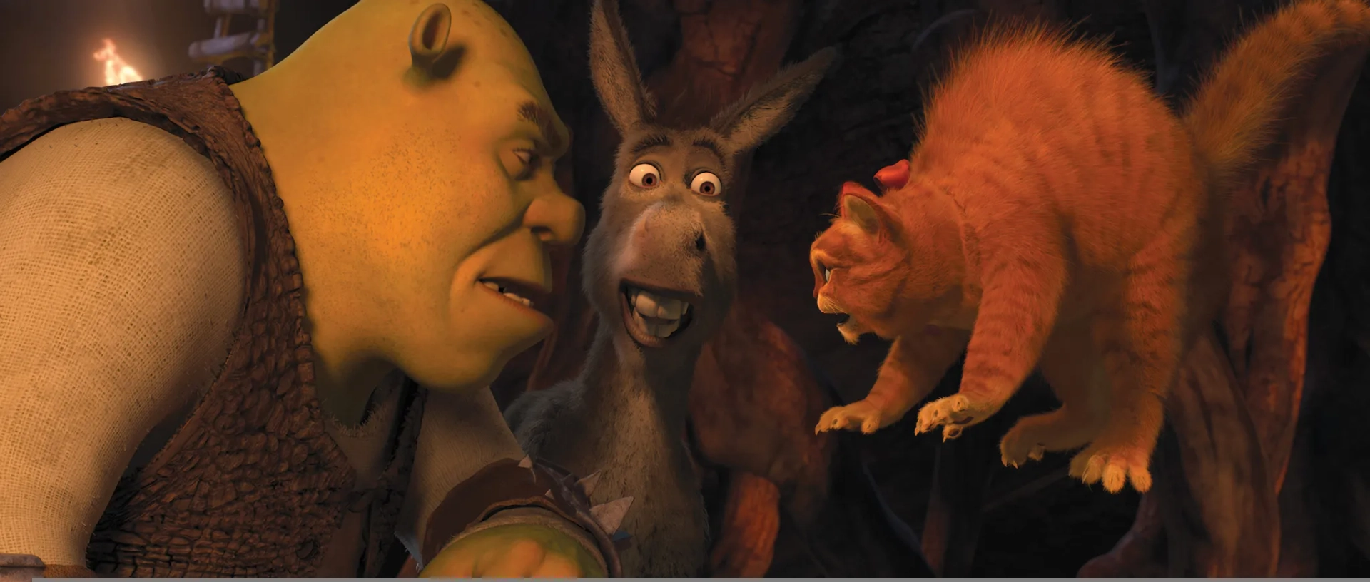 Antonio Banderas, Mike Myers, and Eddie Murphy in Shrek Forever After (2010)