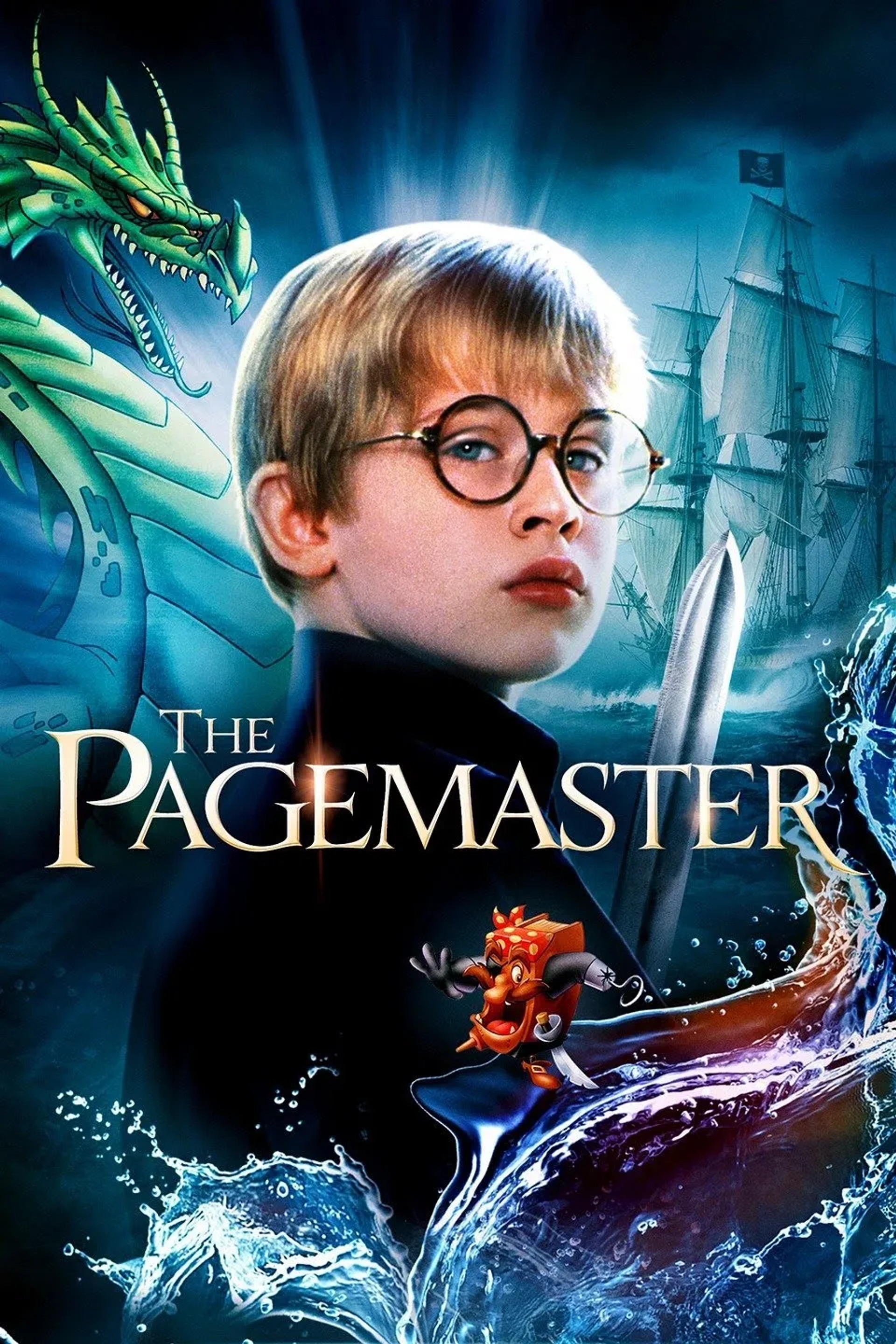 Macaulay Culkin and Patrick Stewart in The Pagemaster (1994)