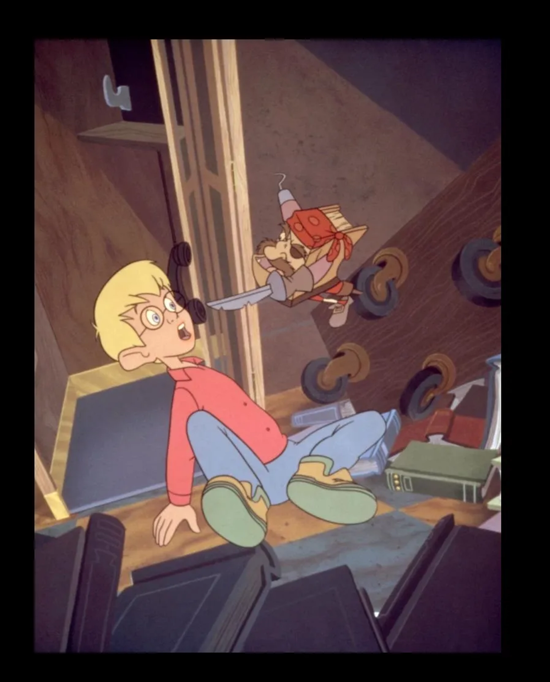 Macaulay Culkin and Patrick Stewart in The Pagemaster (1994)