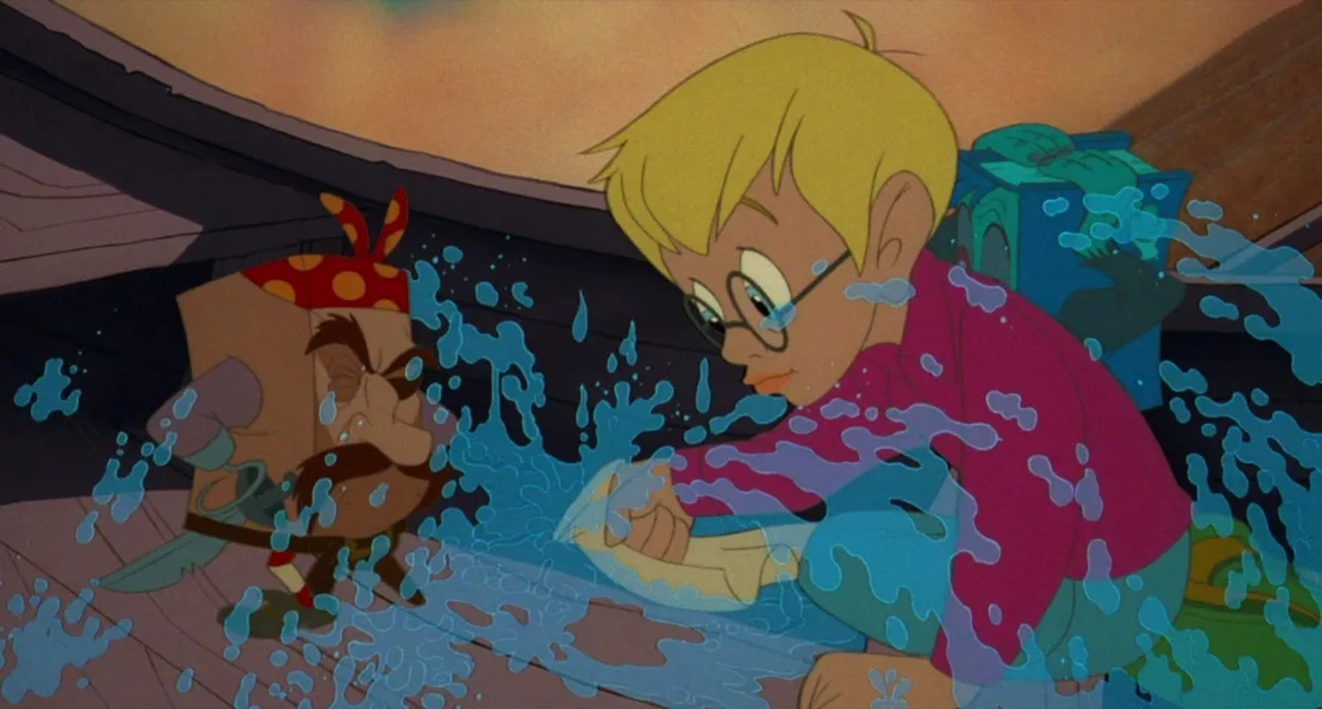 Macaulay Culkin and Patrick Stewart in The Pagemaster (1994)