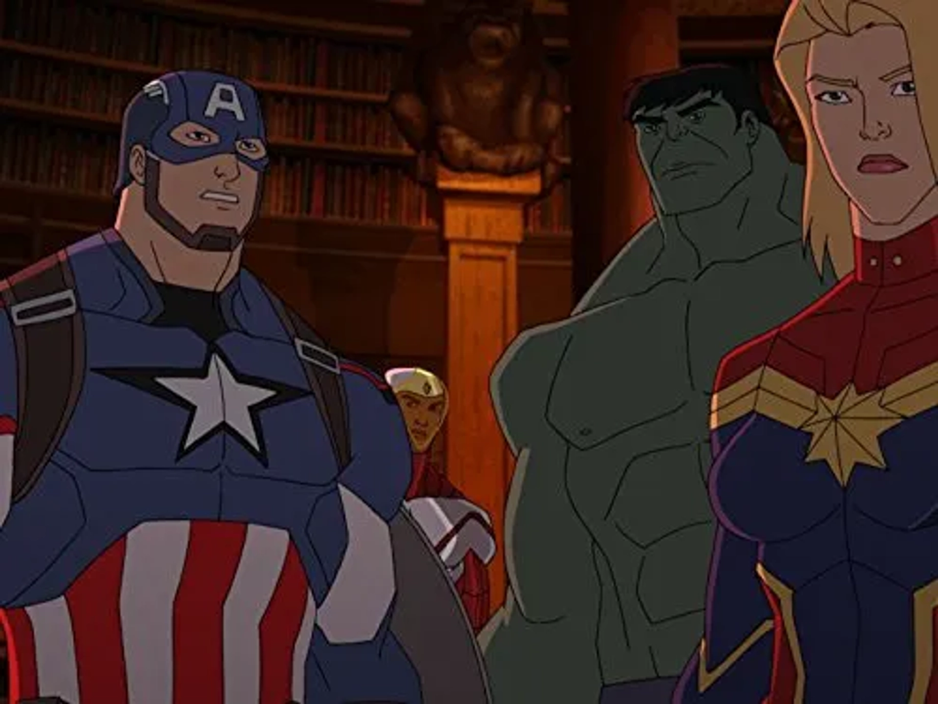 Grey Griffin, Bumper Robinson, Fred Tatasciore, and Roger Craig Smith in Avengers Assemble (2012)