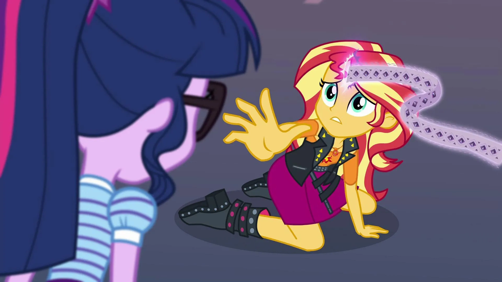 Tara Strong and Rebecca Shoichet in My Little Pony Equestria Girls: Forgotten Friendship (2018)