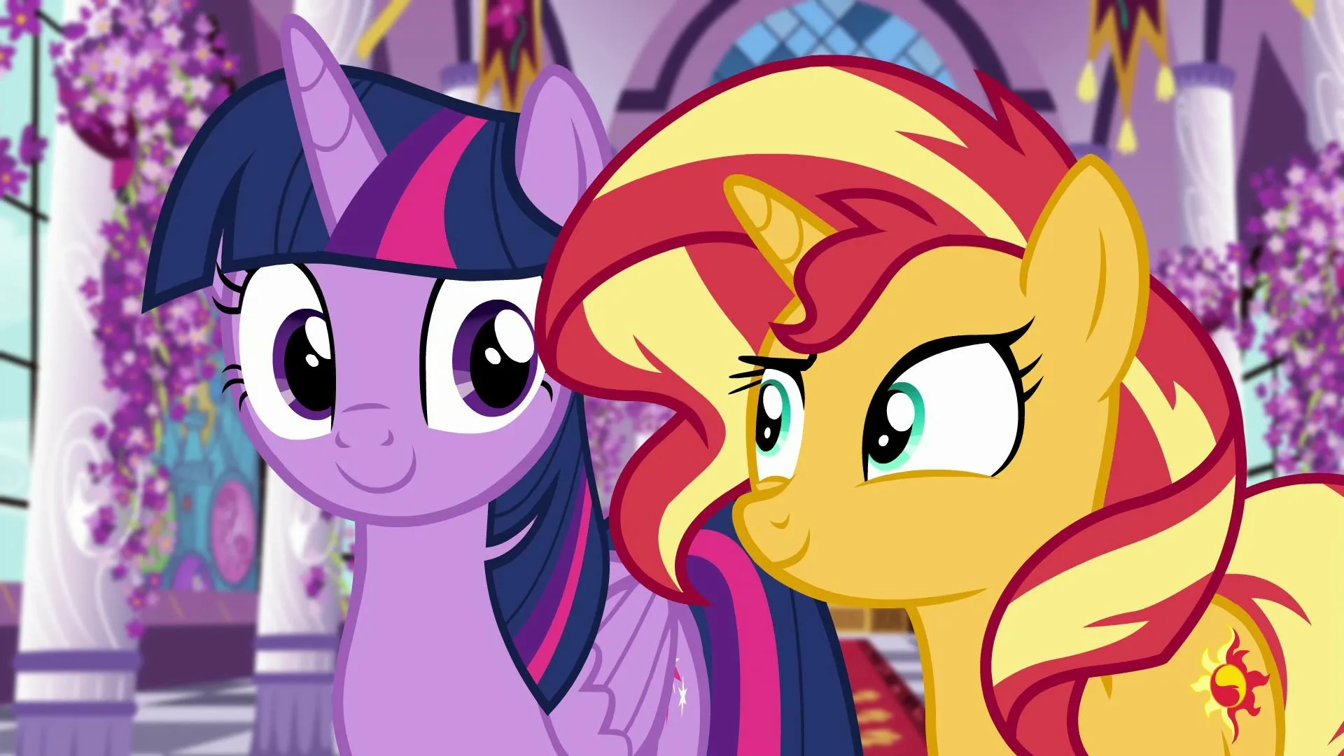 Tara Strong and Rebecca Shoichet in My Little Pony Equestria Girls: Forgotten Friendship (2018)