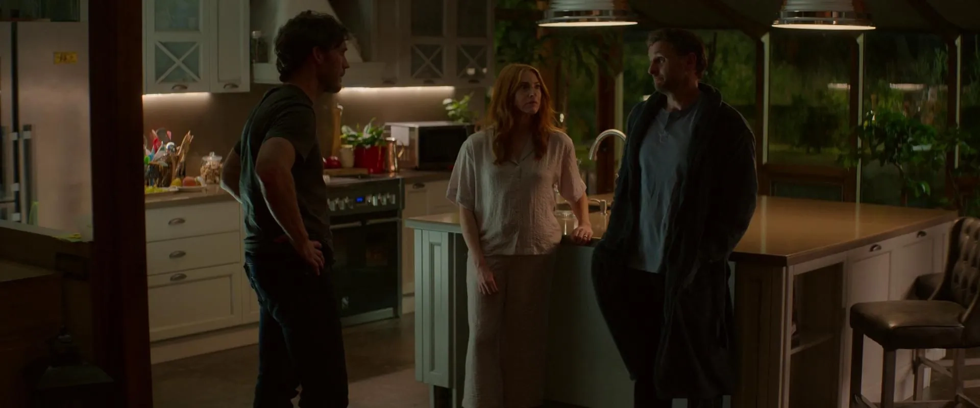 Rosalie Craig, Steven Cree, and Sam Claflin in Bagman (2024)