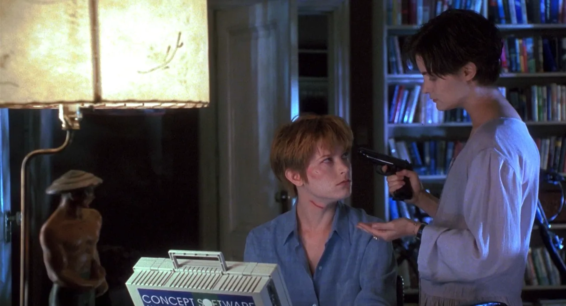 Bridget Fonda and Jennifer Jason Leigh in Single White Female (1992)
