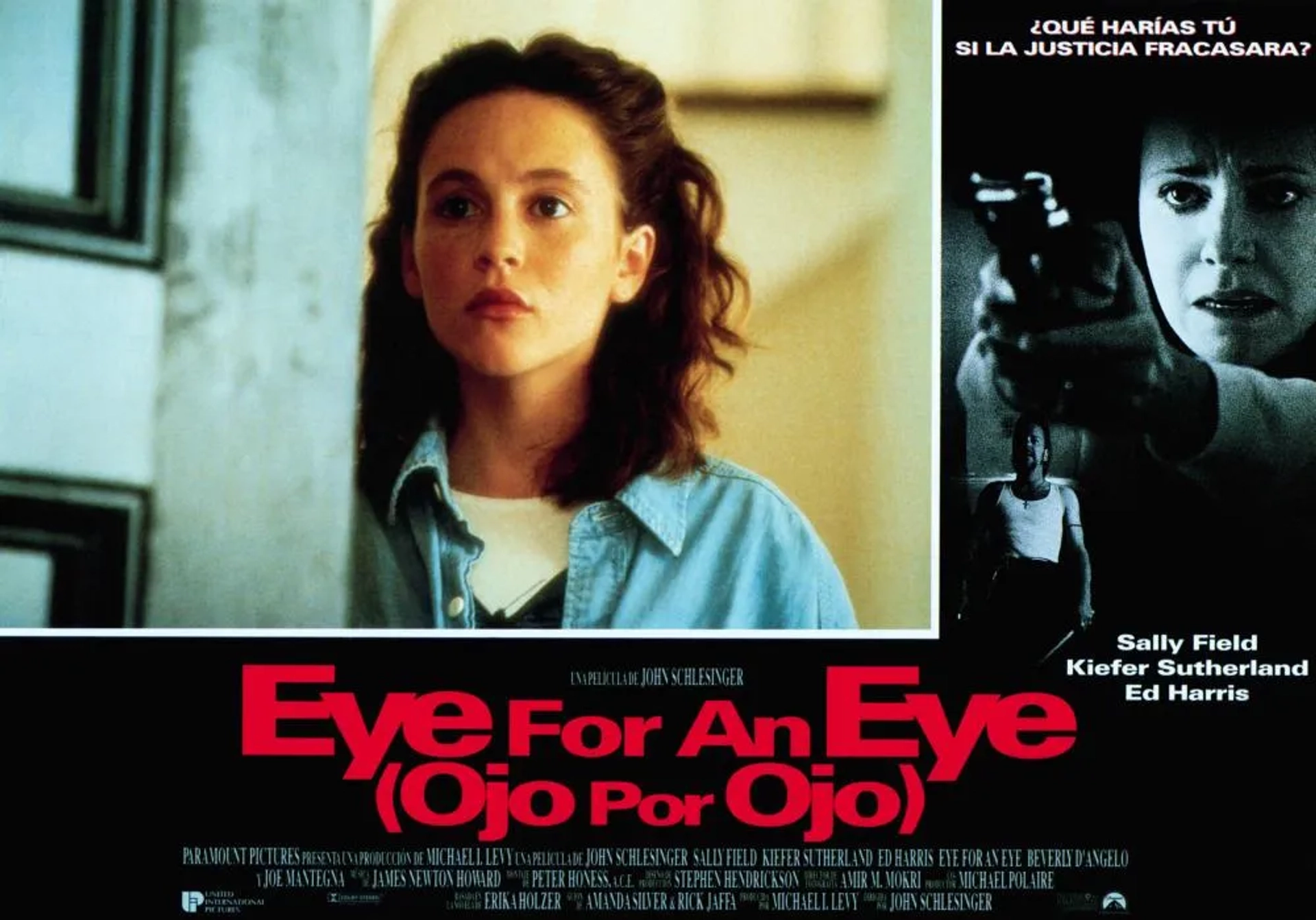 Sally Field, Kiefer Sutherland, and Olivia Burnette in Eye for an Eye (1996)