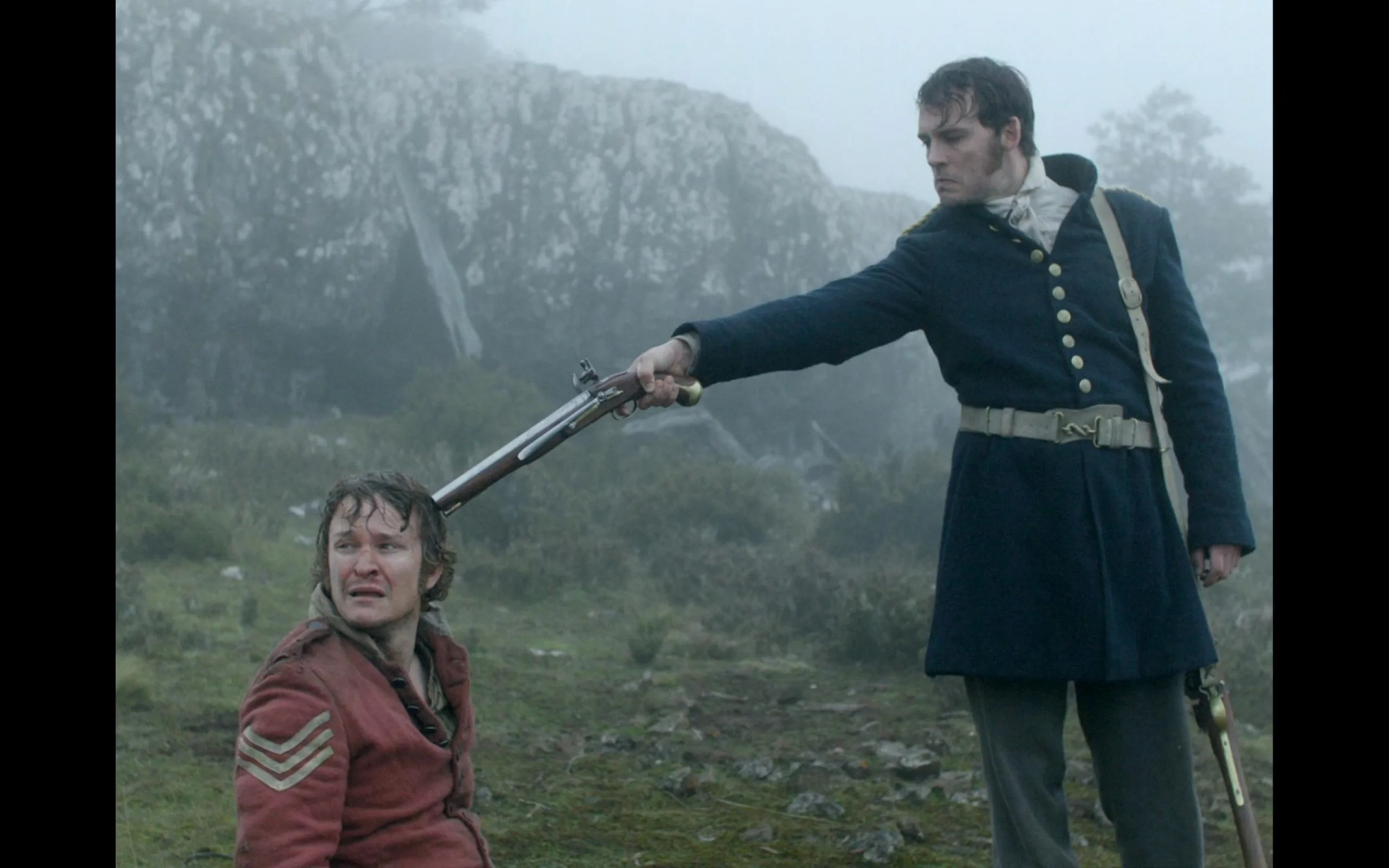 Damon Herriman and Sam Claflin in The Nightingale (2018)