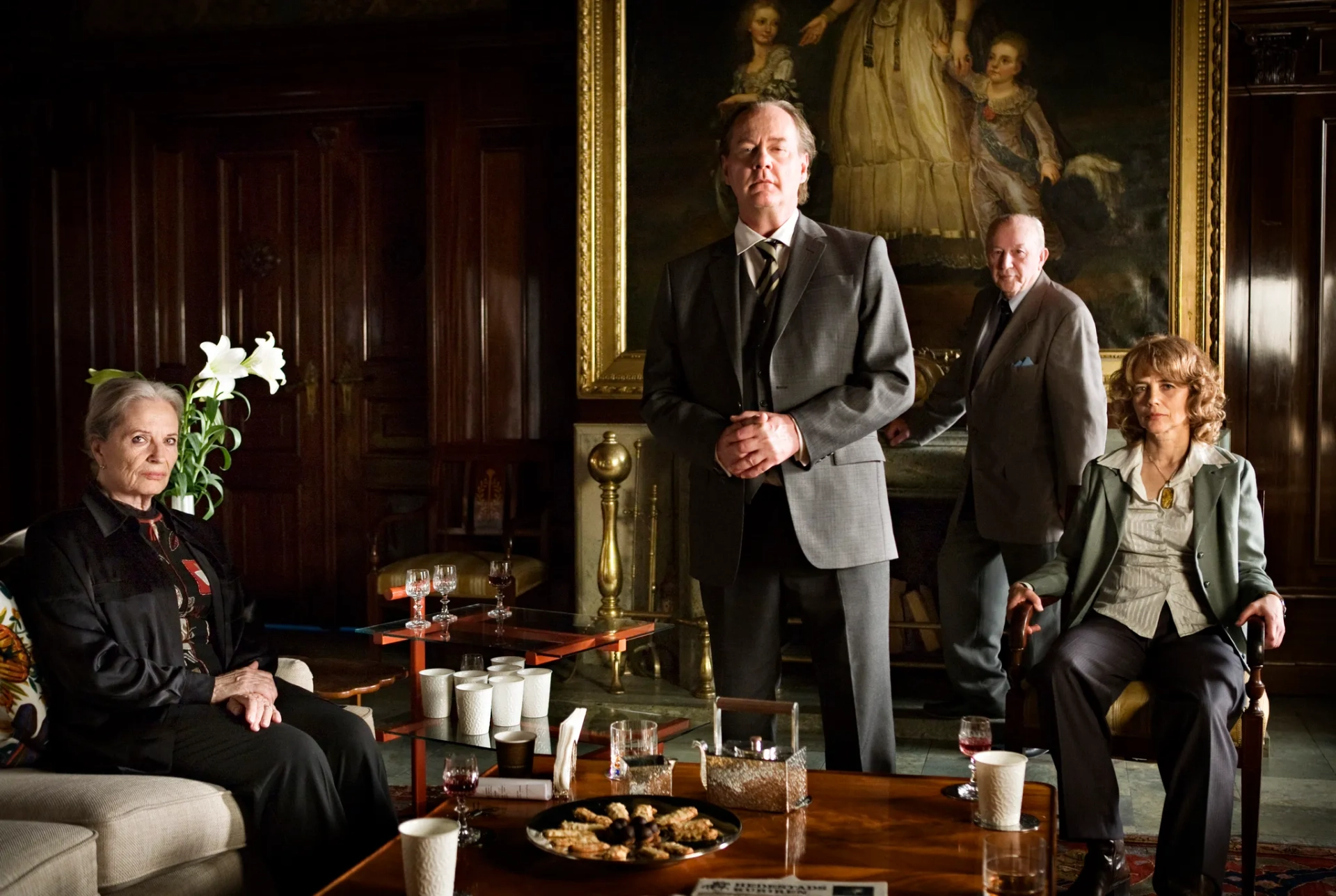 Willie Andréason, Peter Haber, Marika Lagercrantz, and Gunnel Lindblom in The Girl with the Dragon Tattoo (2009)