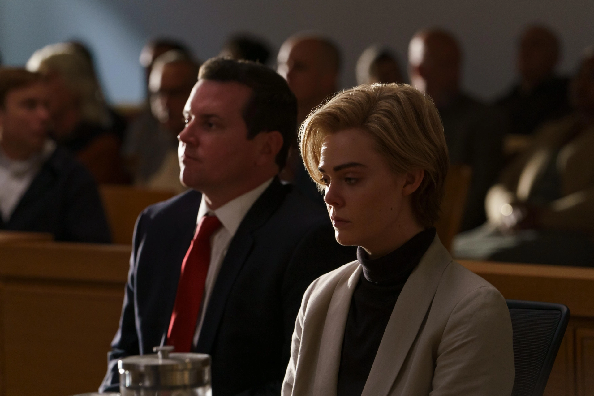 Elle Fanning and Michael Mosley in The Girl from Plainville (2022)