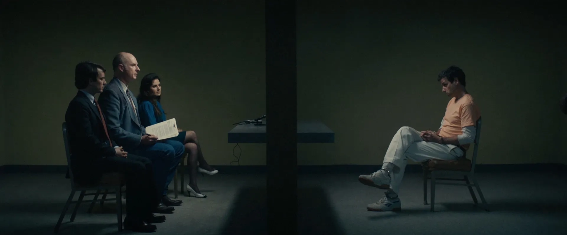 Elijah Wood, Hugo Armstrong, Luke Kirby, and Aleksa Palladino in No Man of God (2021)