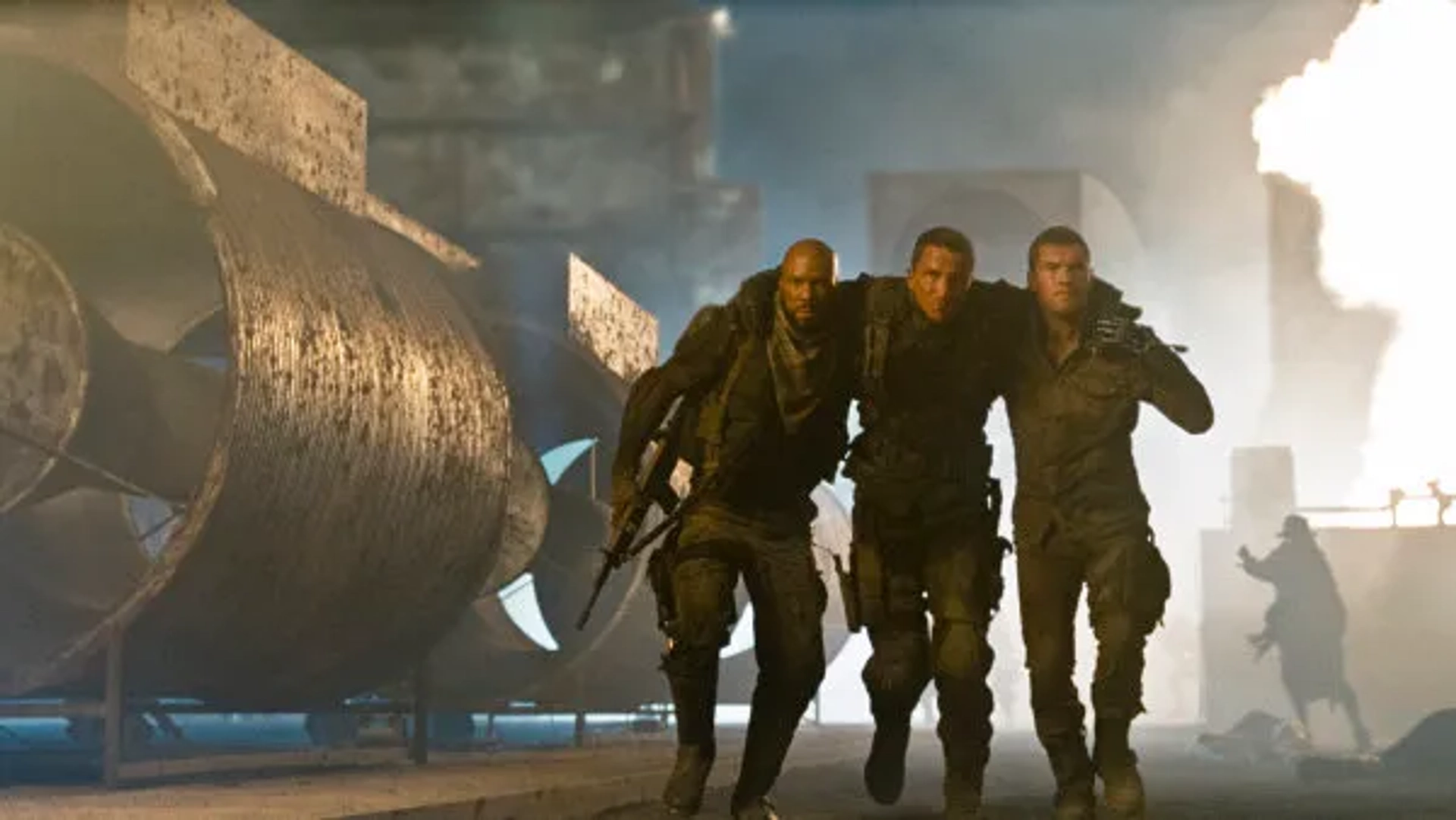 Christian Bale, Sam Worthington, and Common in Terminator Salvation (2009)