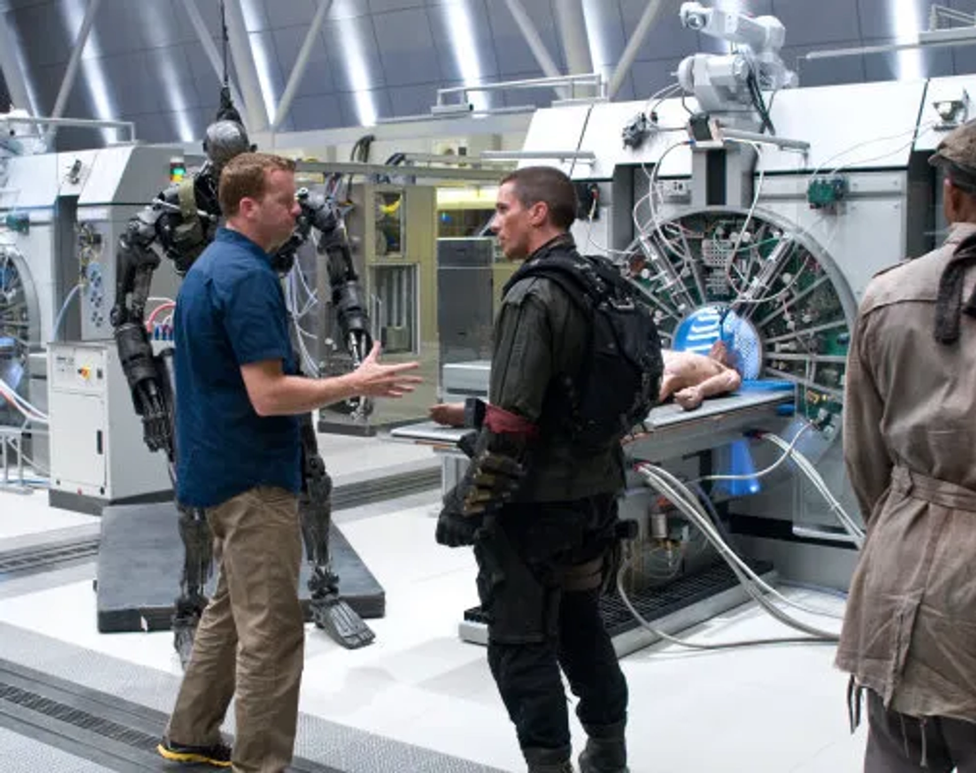 Christian Bale and McG in Terminator Salvation (2009)