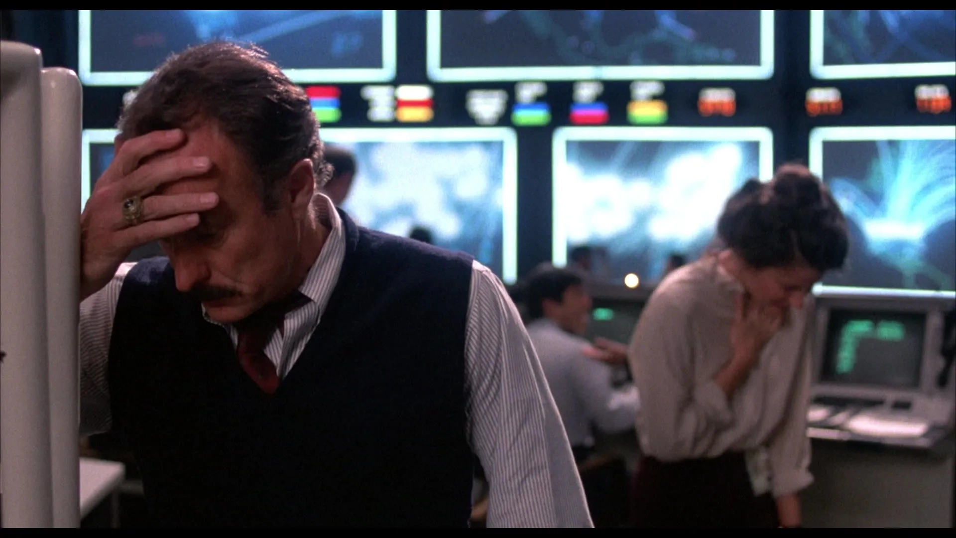 Dabney Coleman and Juanin Clay in WarGames (1983)