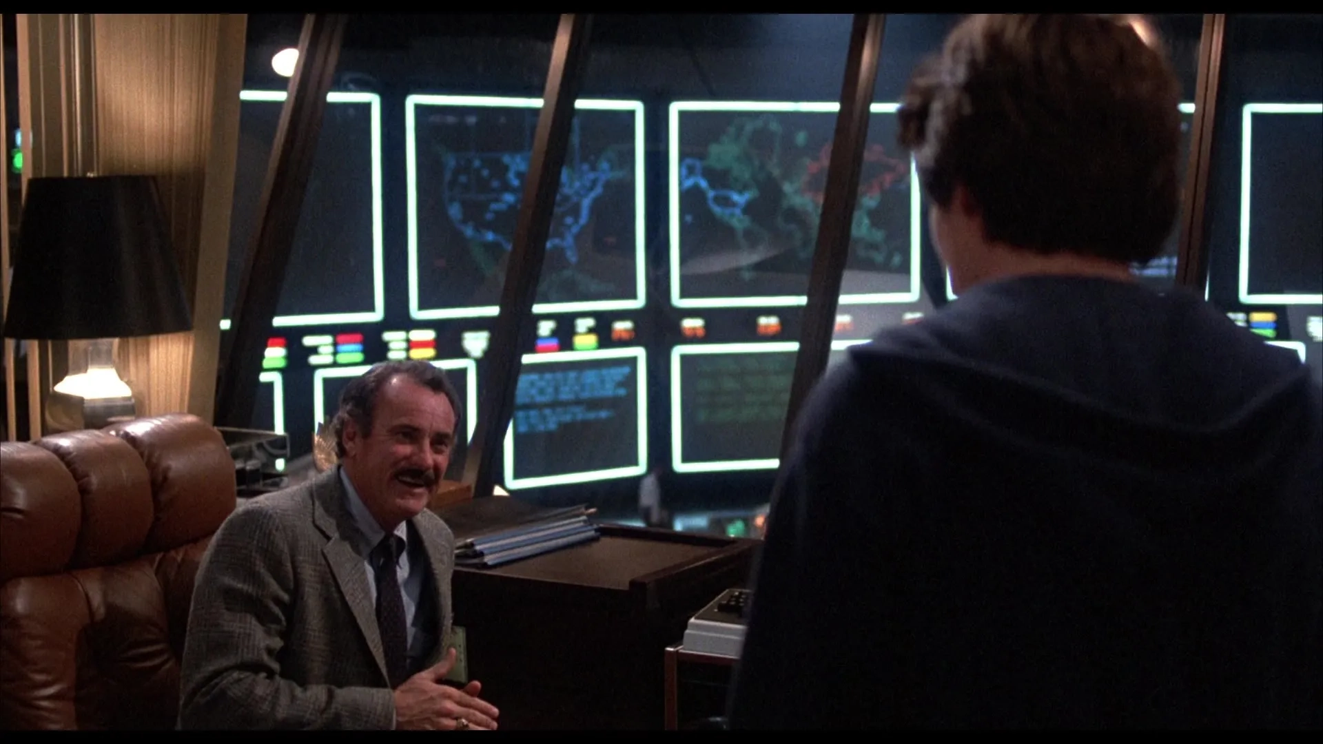 Matthew Broderick and Dabney Coleman in WarGames (1983)