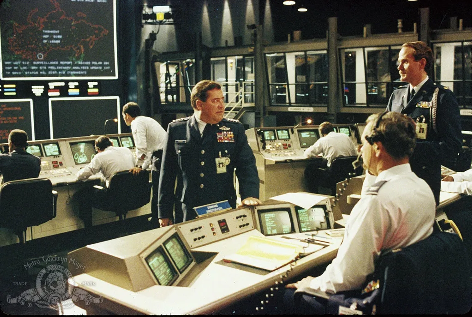 Barry Corbin, Joe Dorsey, and Michael Ensign in WarGames (1983)
