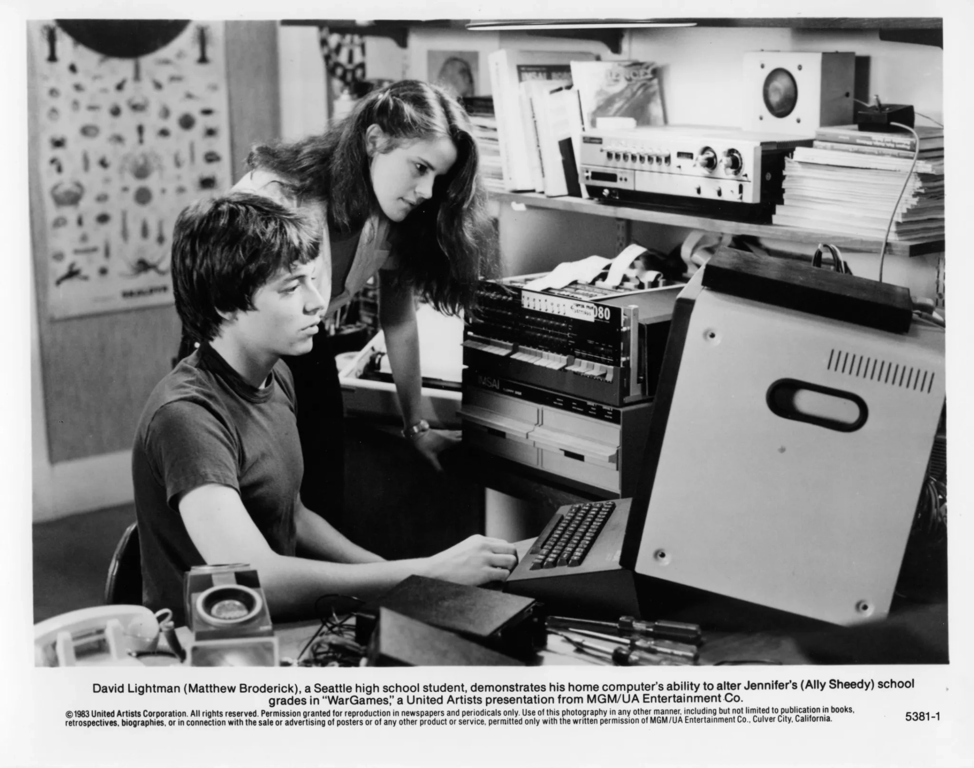 Matthew Broderick and Ally Sheedy in WarGames (1983)