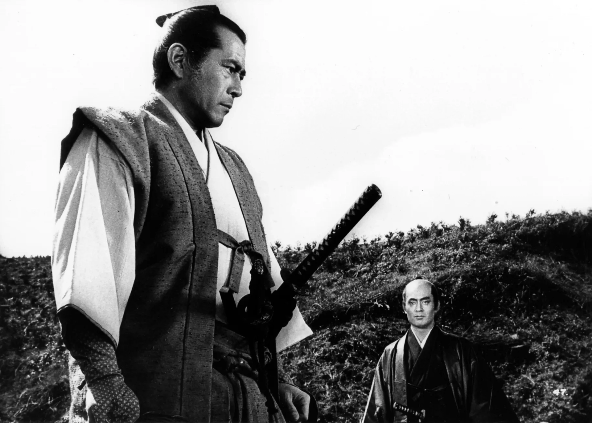 Toshirô Mifune and Tatsuya Nakadai in Samurai Rebellion (1967)