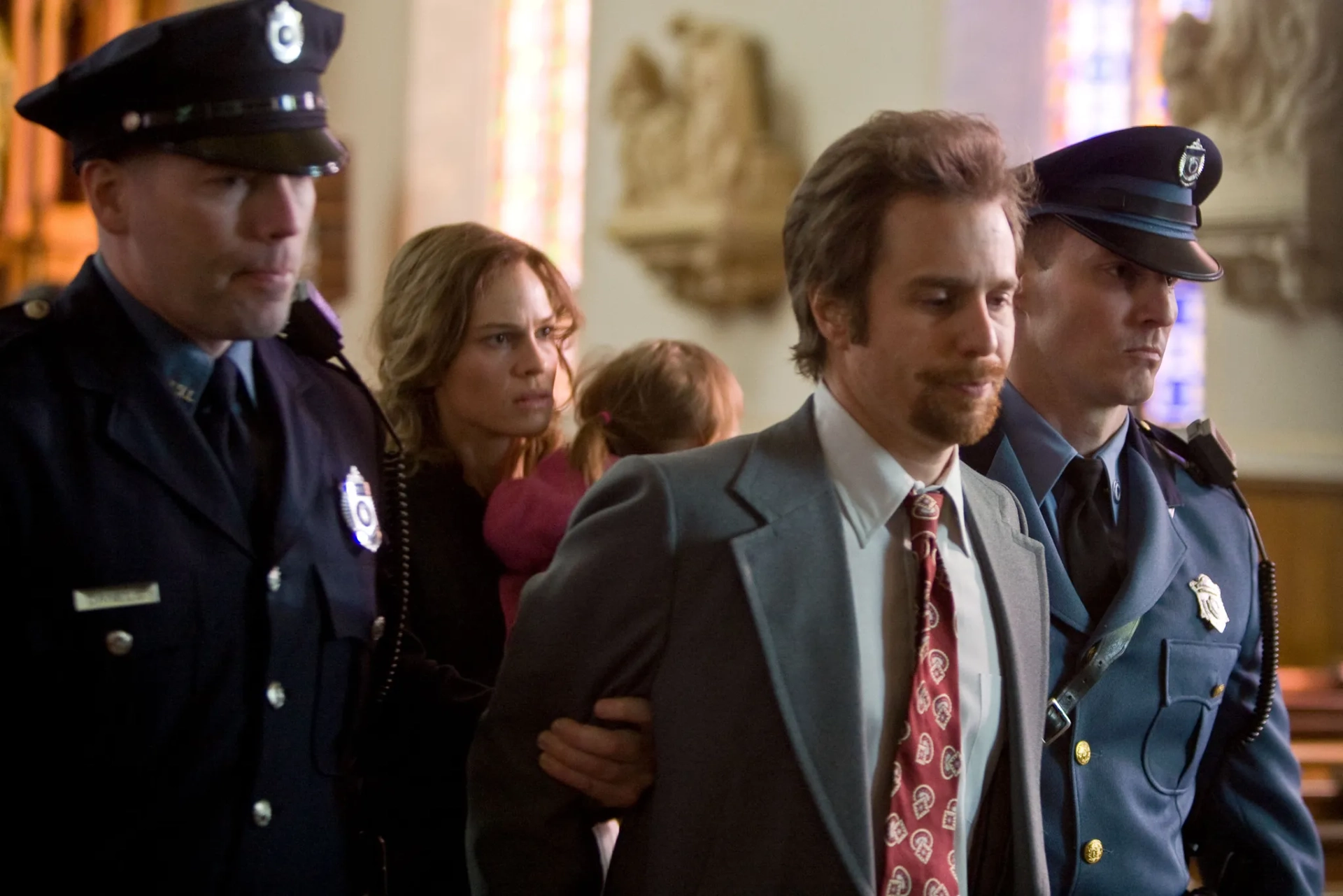 Sam Rockwell and Hilary Swank in Conviction (2010)