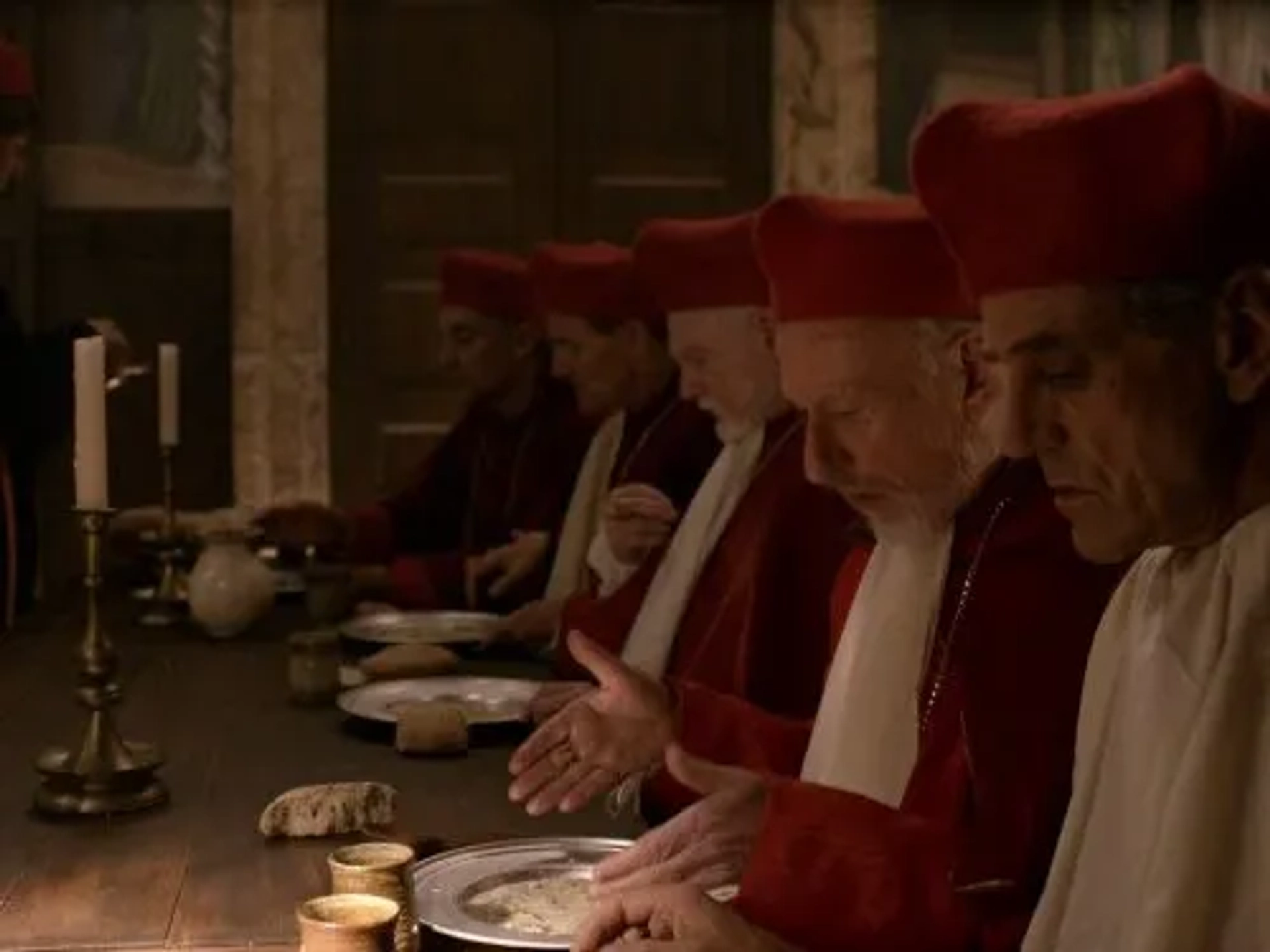 Jeremy Irons, Derek Jacobi, Vernon Dobtcheff, and Colm Feore in The Borgias (2011)