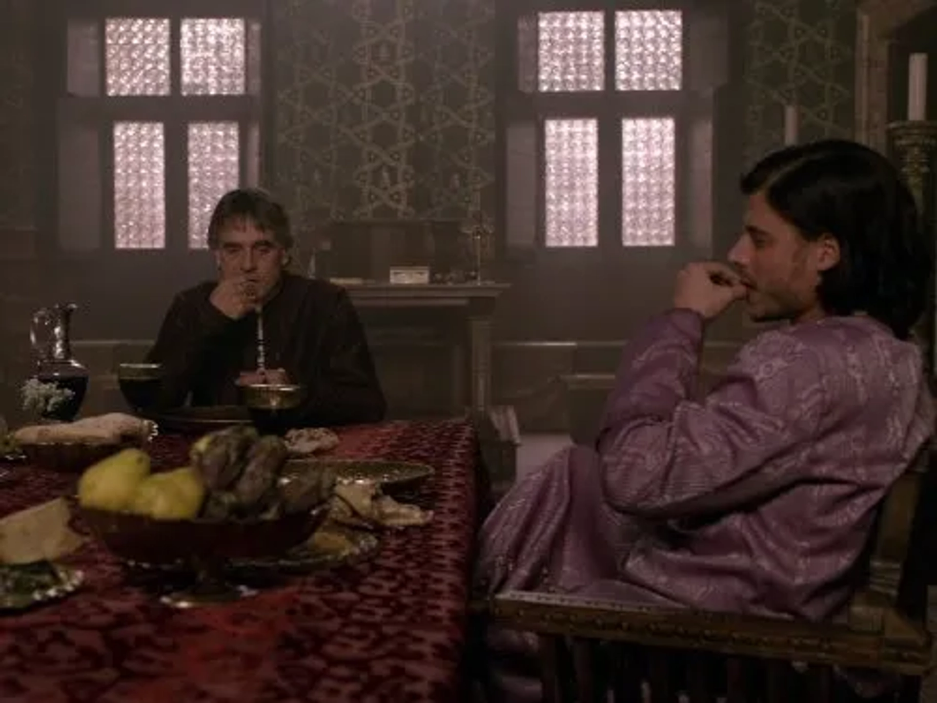 Jeremy Irons and François Arnaud in The Borgias (2011)