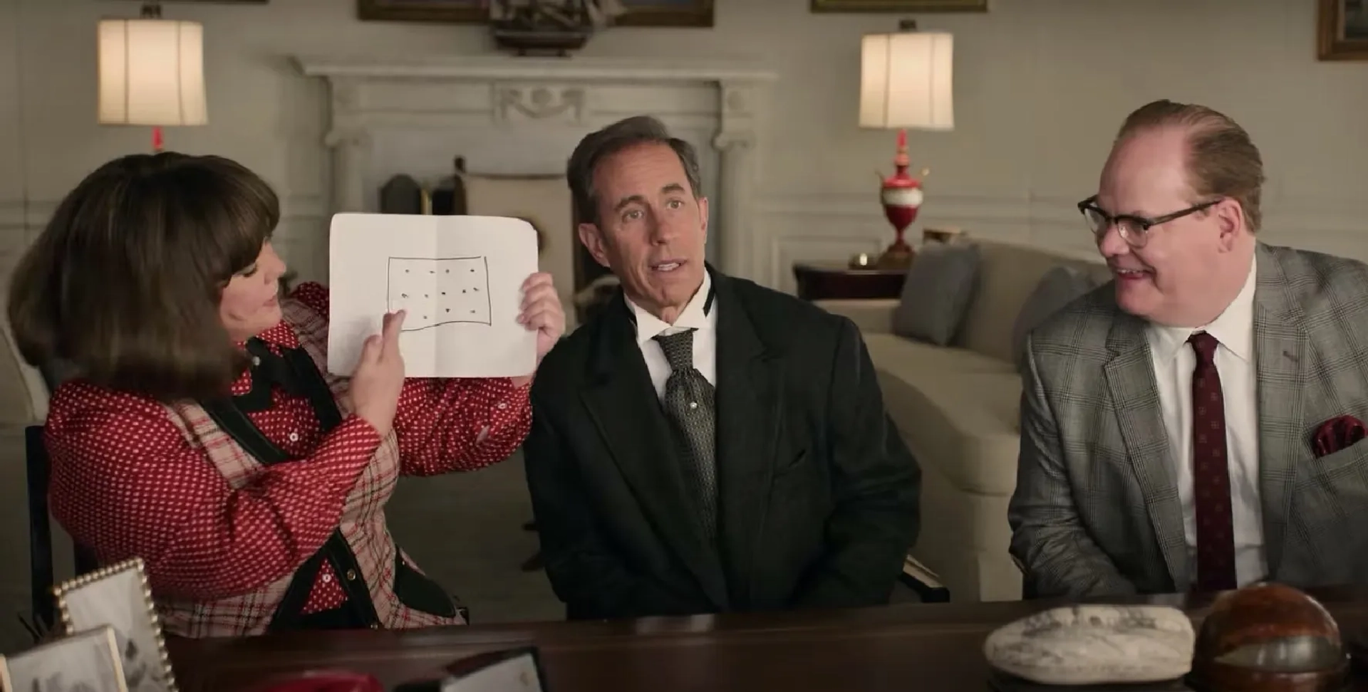 Jerry Seinfeld, Jim Gaffigan, and Melissa McCarthy in Unfrosted (2024)