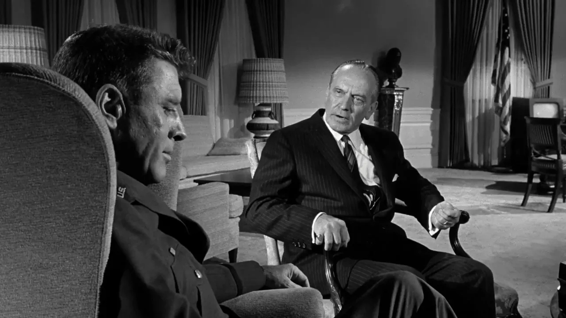 Burt Lancaster and Fredric March in Seven Days in May (1964)