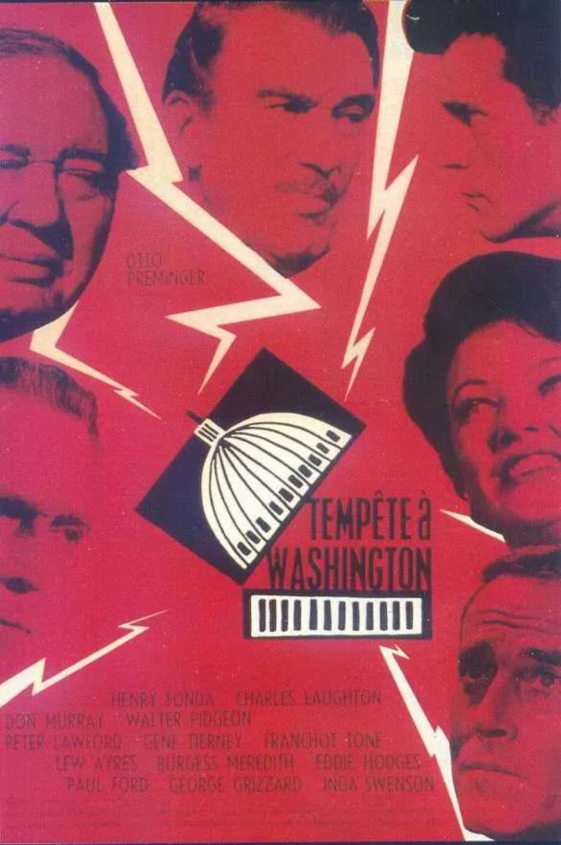 Henry Fonda, Gene Tierney, Charles Laughton, Don Murray, Walter Pidgeon, and Franchot Tone in Advise & Consent (1962)