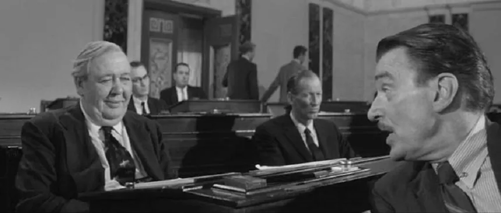 Charles Laughton, Malcolm Atterbury, and Walter Pidgeon in Advise & Consent (1962)