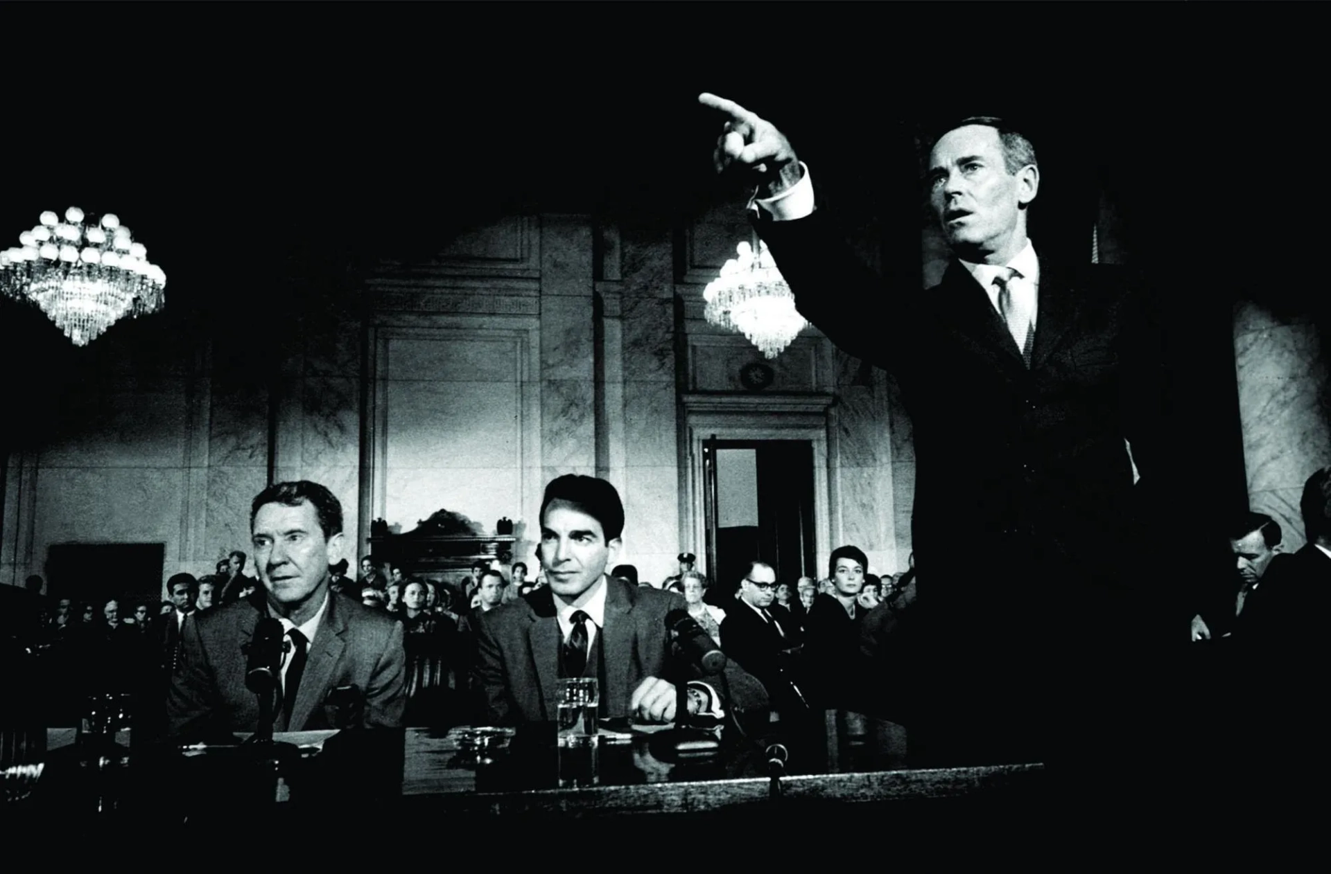 Henry Fonda, Burgess Meredith, and Paul Stevens in Advise & Consent (1962)