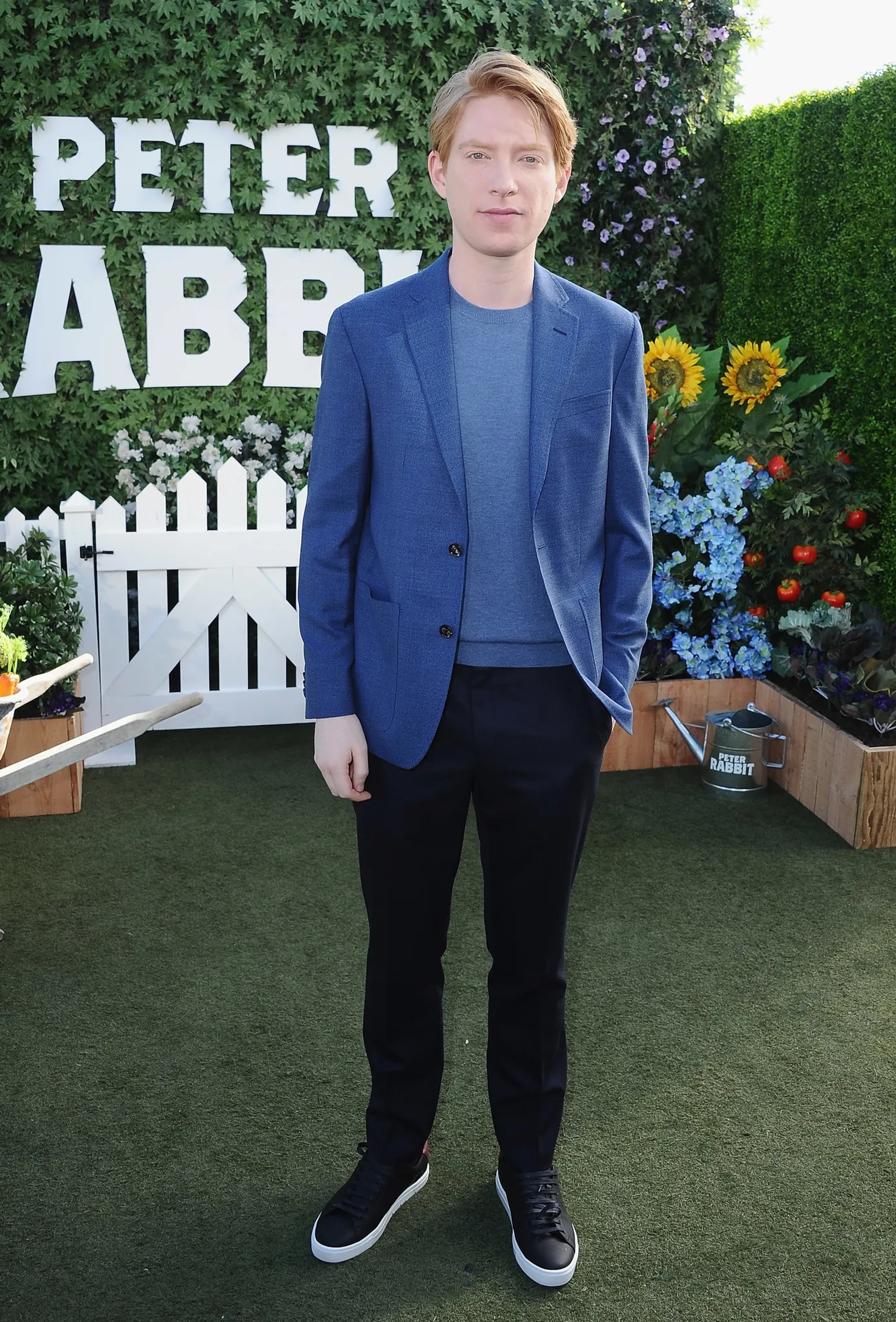 Domhnall Gleeson at an event for Peter Rabbit (2018)