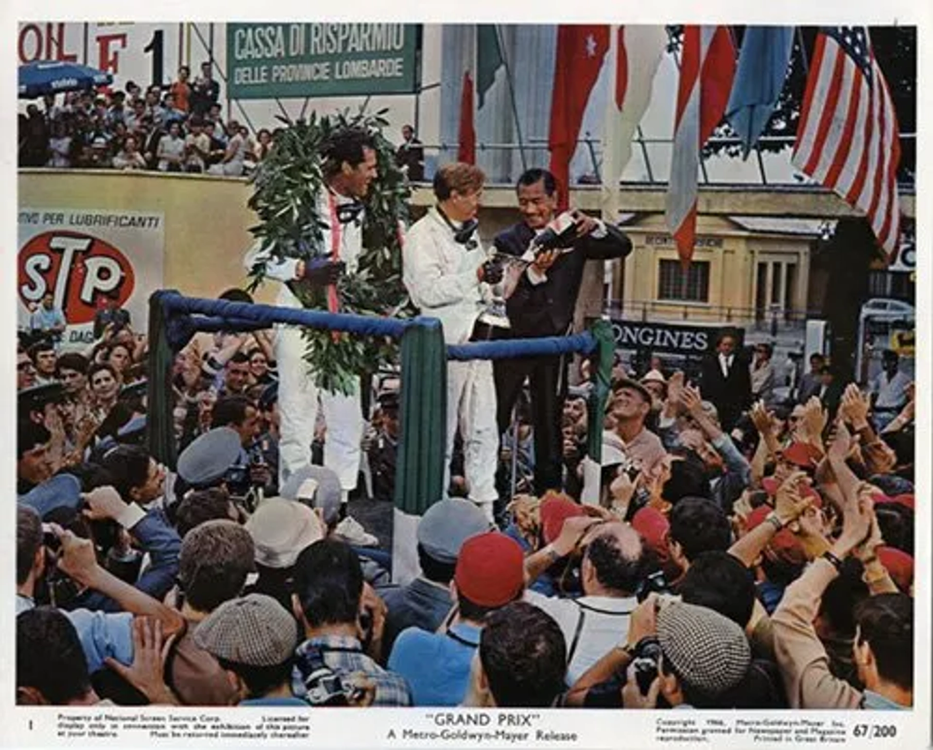 James Garner, Toshirô Mifune, and Brian Bedford in Grand Prix (1966)