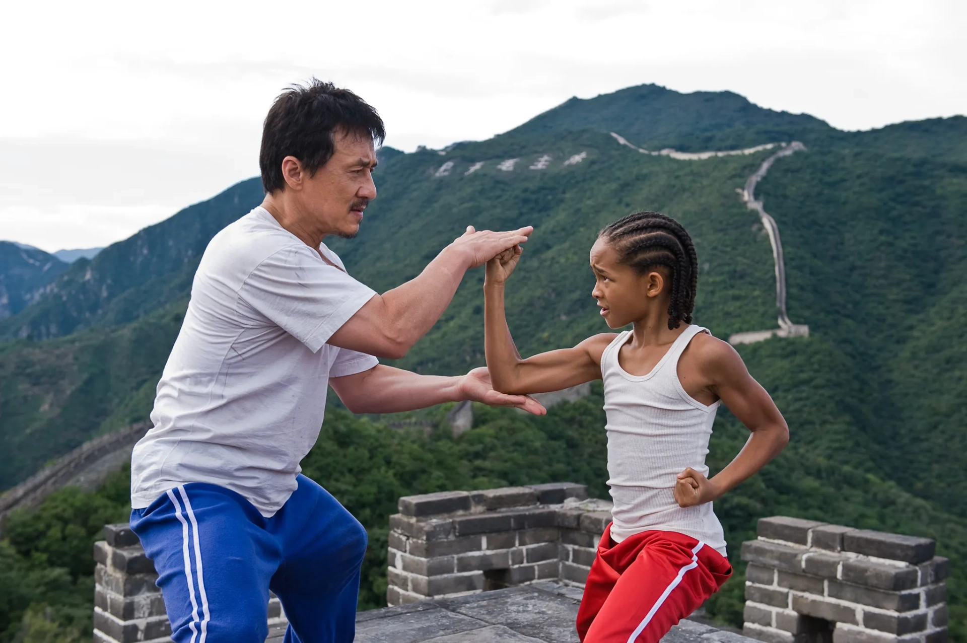 Jackie Chan and Jaden Smith in The Karate Kid (2010)