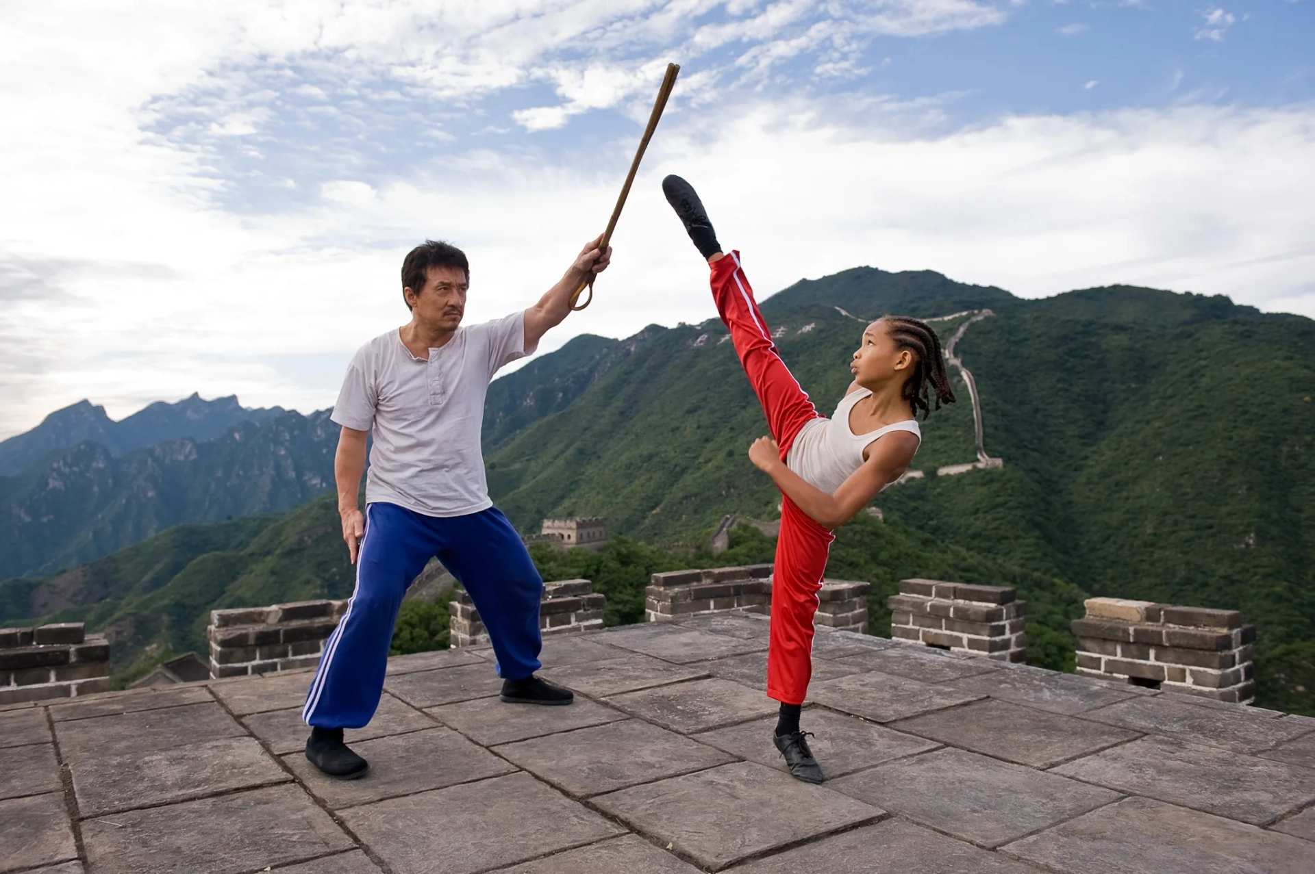 Jackie Chan and Jaden Smith in The Karate Kid (2010)