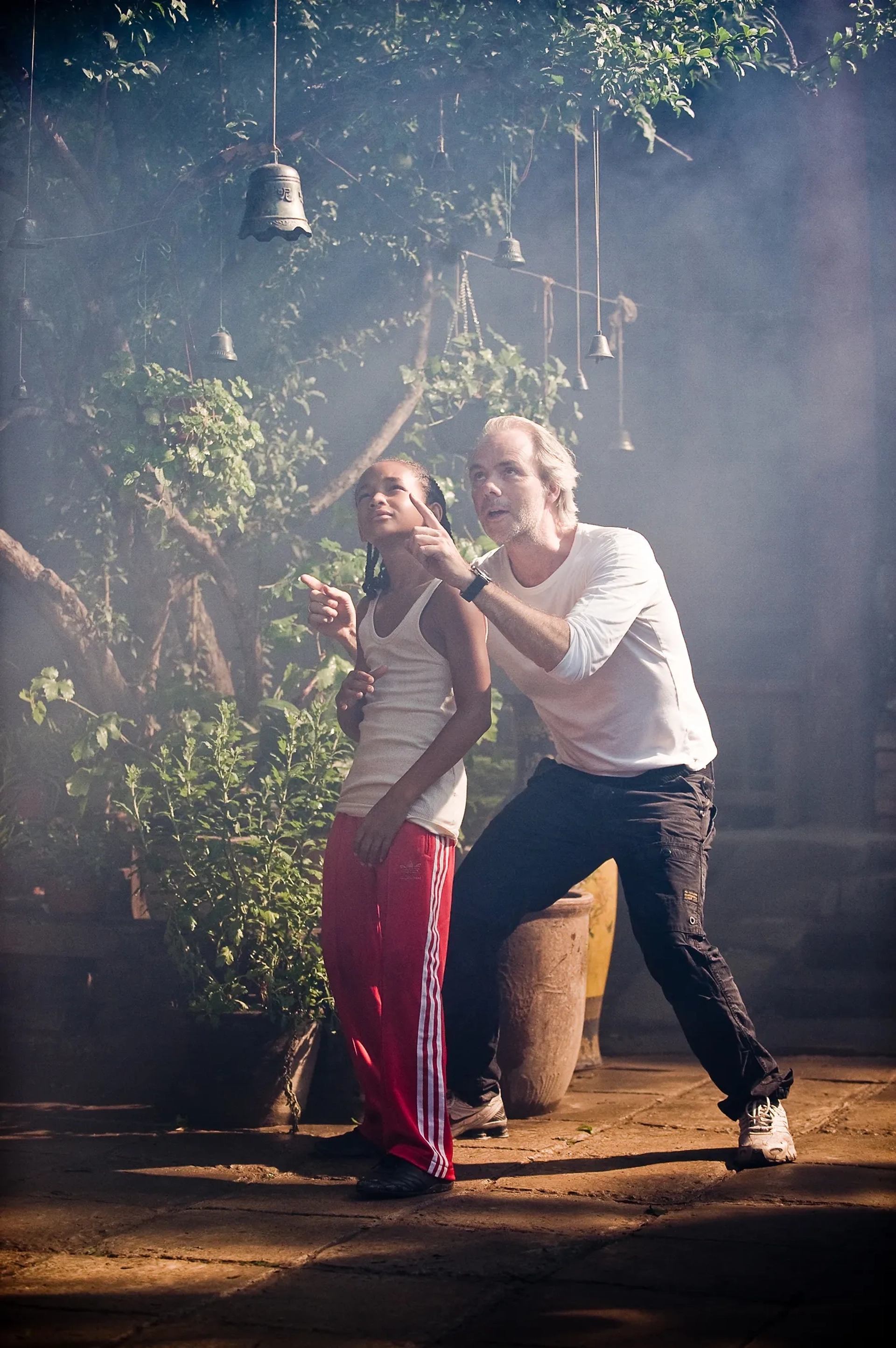 Harald Zwart and Jaden Smith in The Karate Kid (2010)